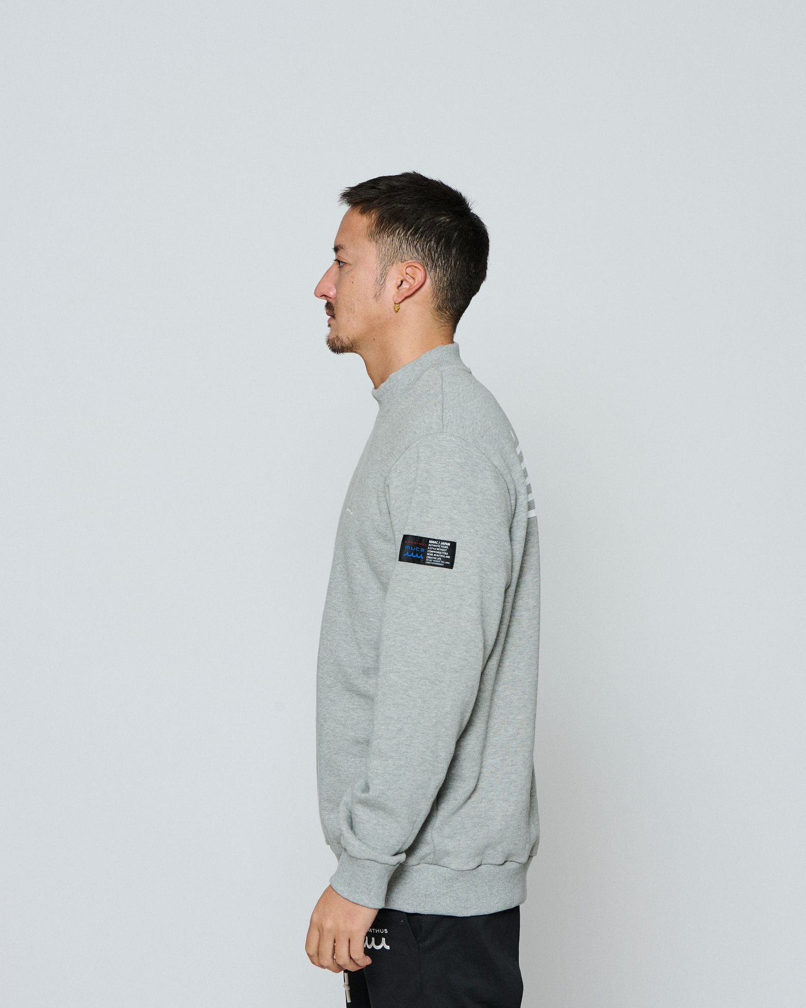 ☆先行予約☆ muta MARINE × ACANTHUS / モックネックスウェット / Mockneck Sweatshirts / GREY 【MA2655】
