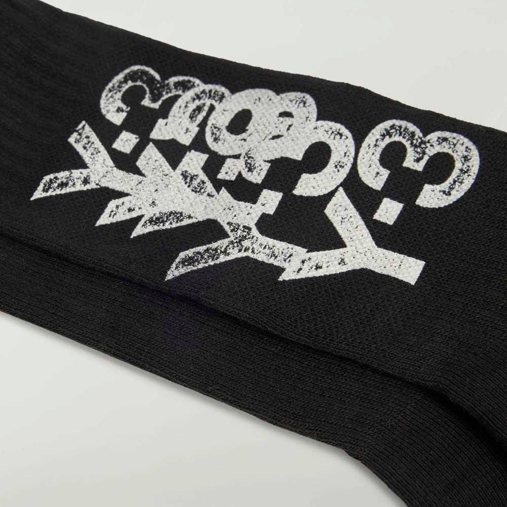 ソックス / Y-3 GRAPHIC CREW SOCKS / BLACK [KD0183-ACCS26]