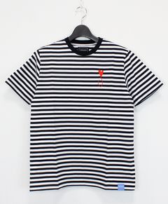 Tシャツ / Tiphanie Border / BLACK x RED