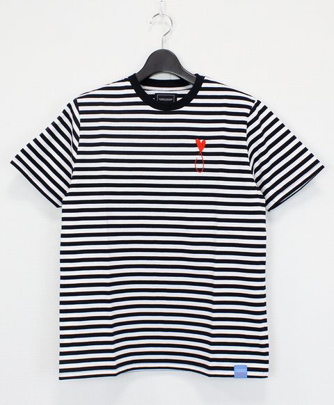 Tシャツ / Tiphanie Border / BLACK x RED