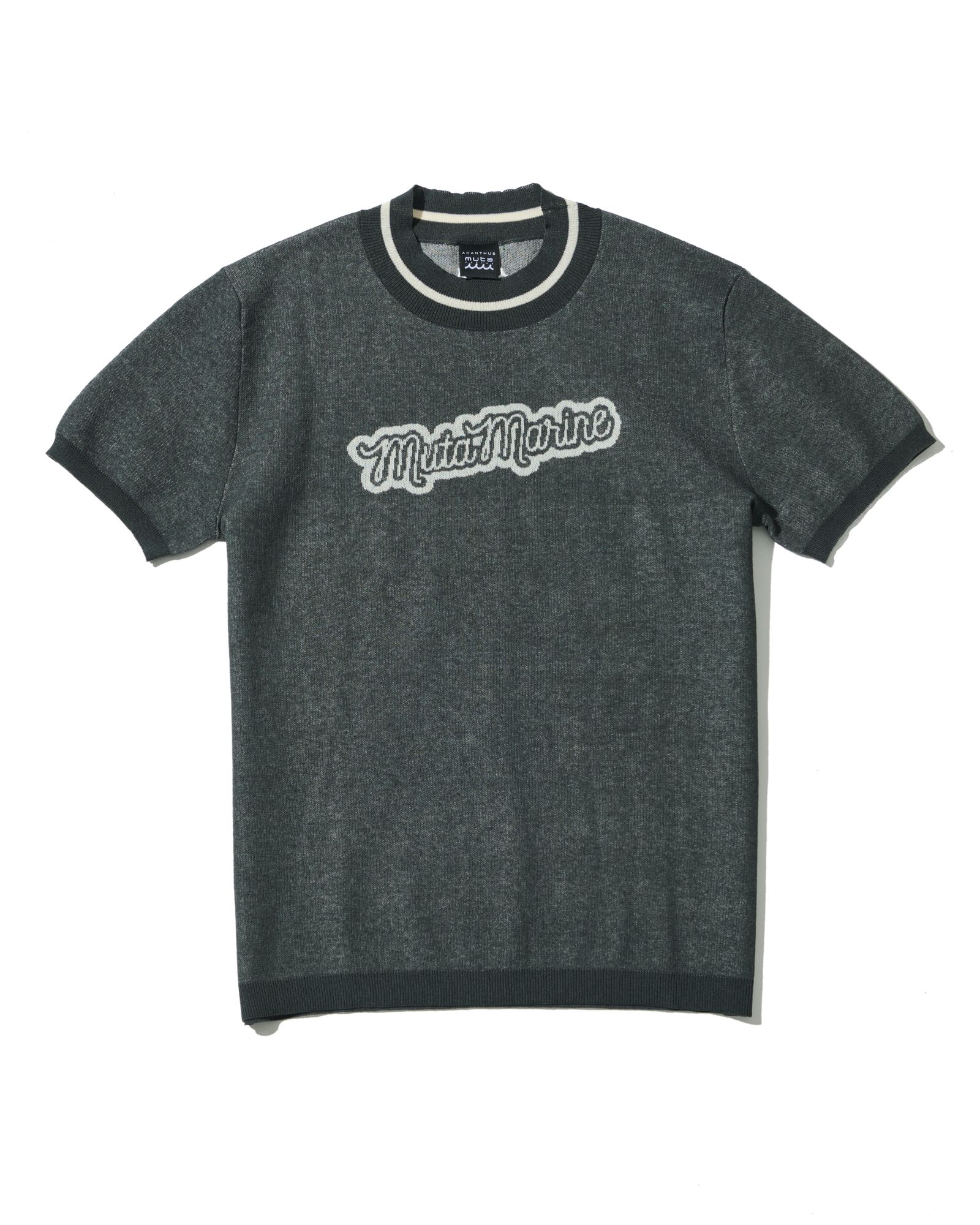 ☆先行予約☆muta MARINE × ACANTHUS  / 半袖ニット / Sheer Knit S/S Top / GREY 【MA2634】