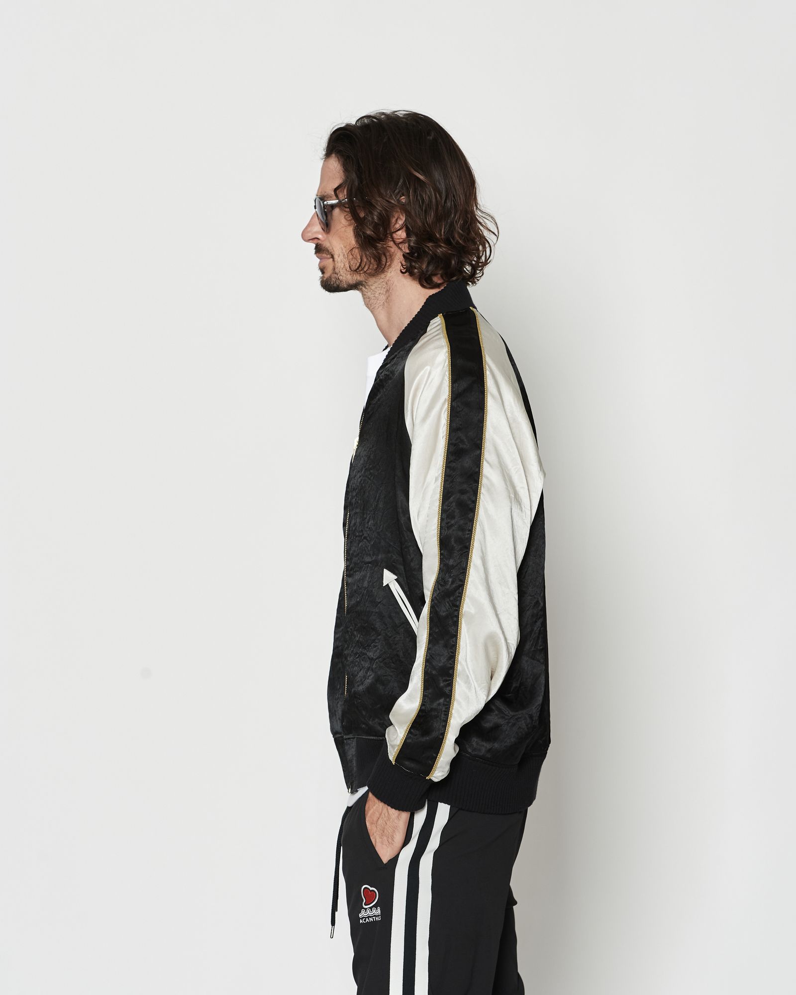 ☆先行予約☆muta MARINE × ACANTHUS  / リバーシブルスーベニアジャケット / Souvenir Jacket / BLACK 【MA2629】