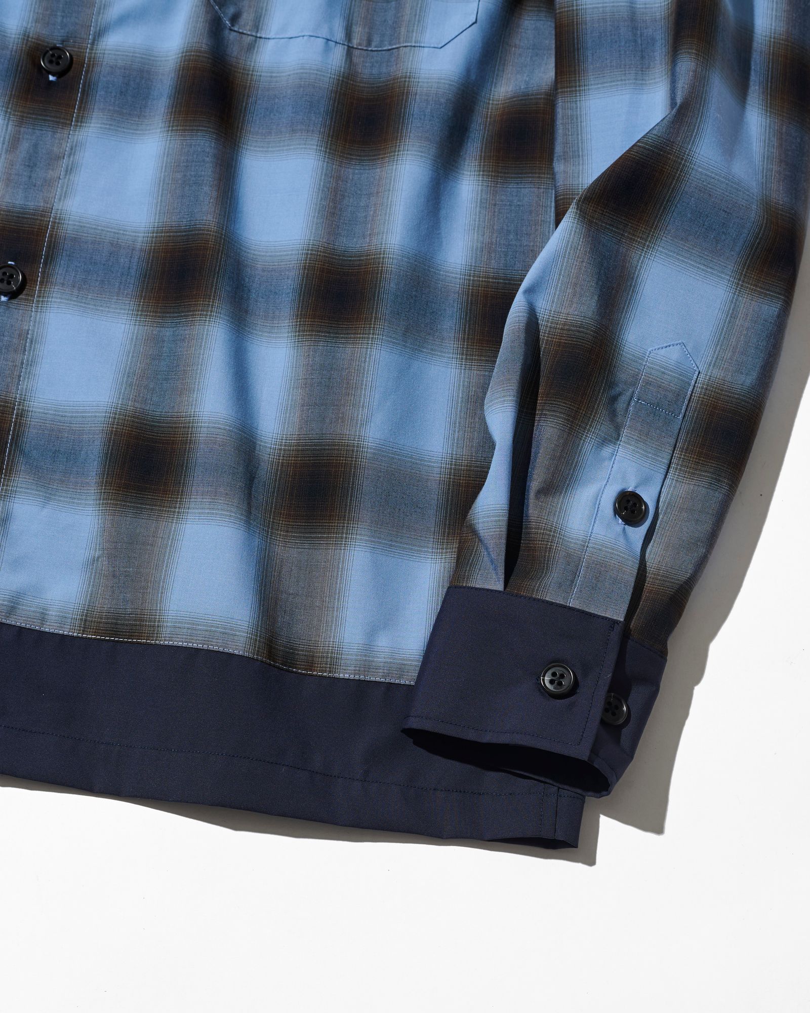 ☆先行予約☆ カラースイッチ チェックシャツ  /  Color Switching Check Shirt / BLUE CHECK 【SH2701】