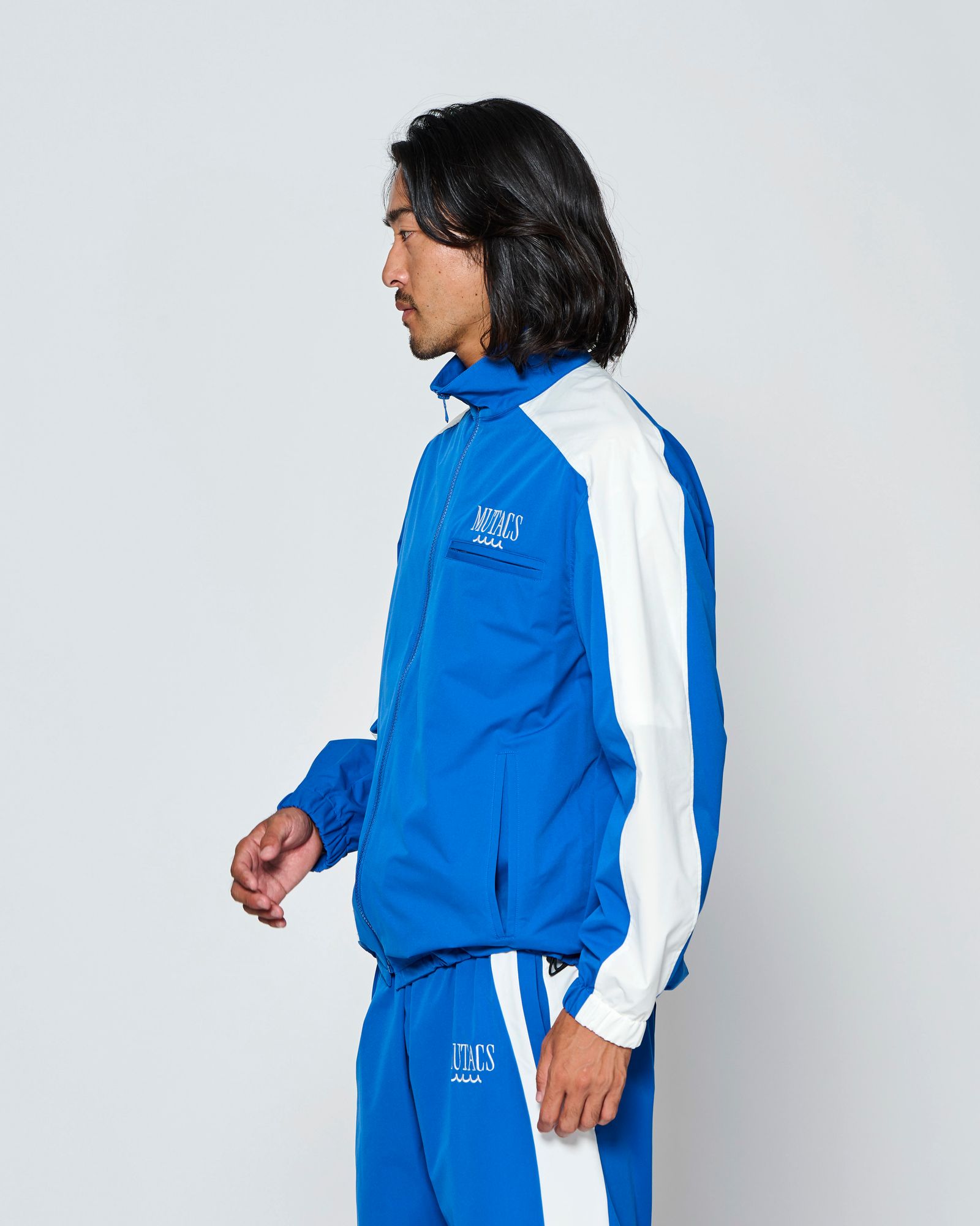 ☆先行予約☆muta MARINE × ACANTHUS  / サイドライントラックジャケット / Side Line Track Jacket / BLUE【MA2704】