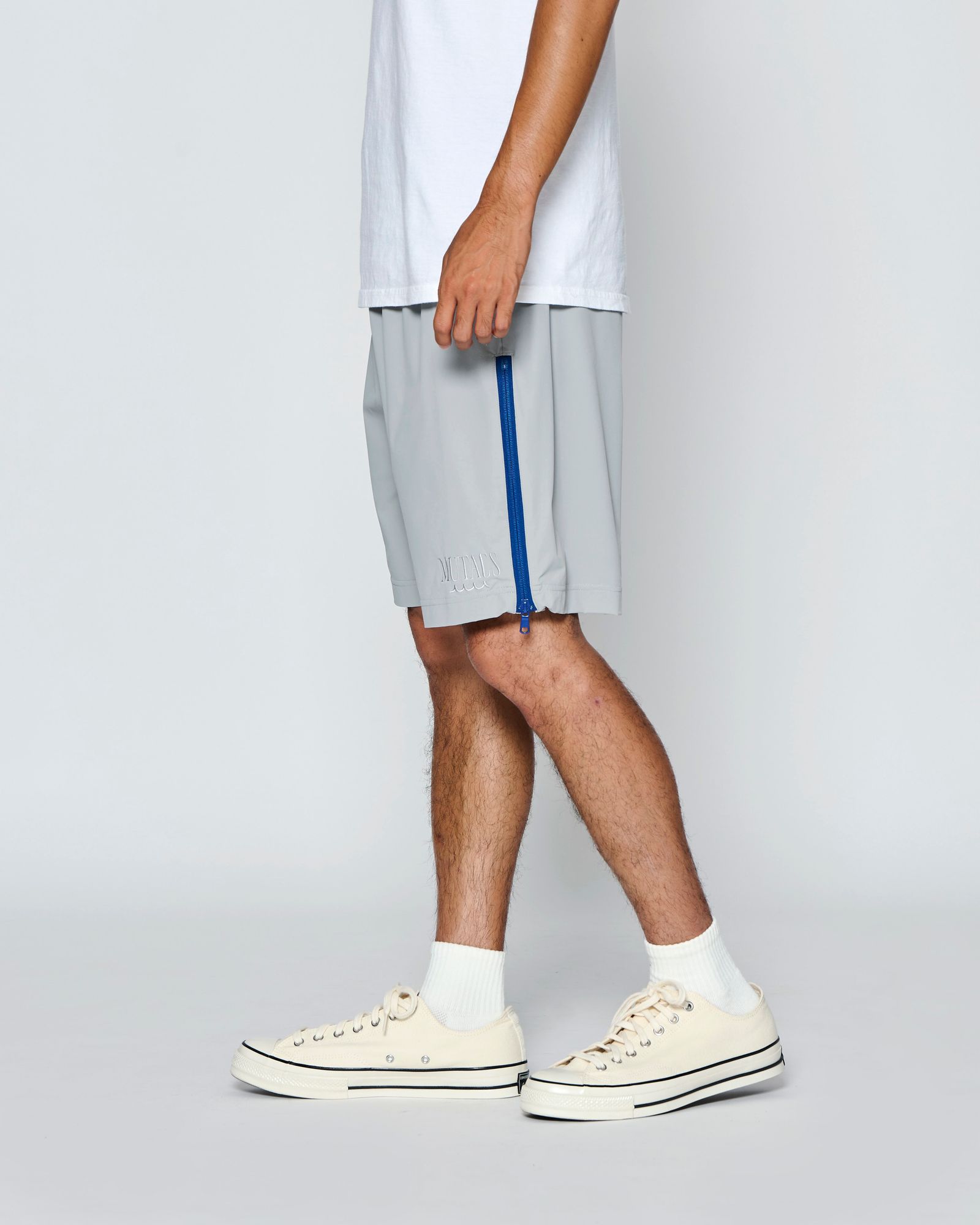 ☆先行予約☆muta MARINE × ACANTHUS  / サイドジップショーツ /  Side Zip Shorts / GREY【MA2707】