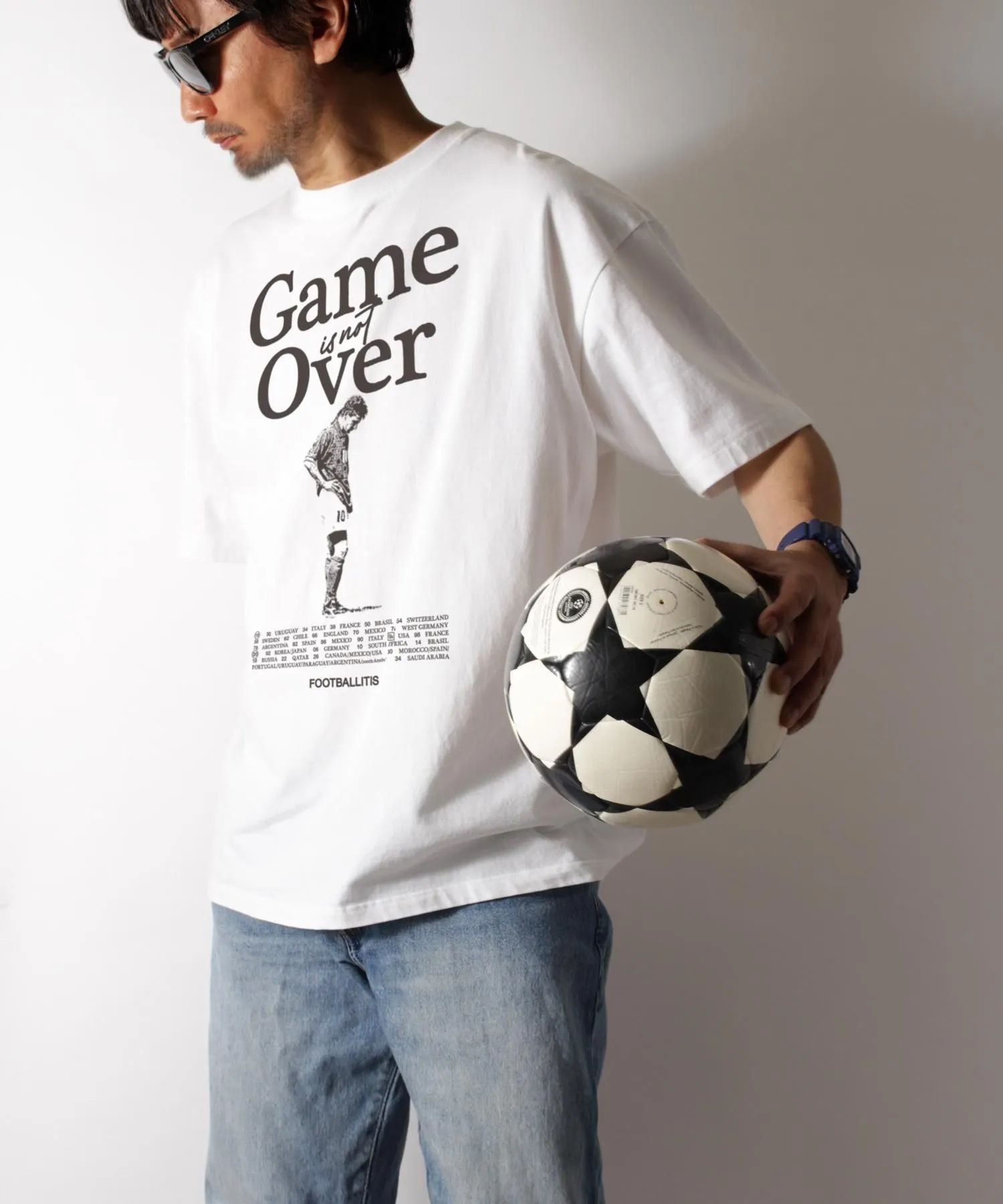【FOOTBALLITIS】 [GAME OVER] Tシャツ / WHITE [251033RB]