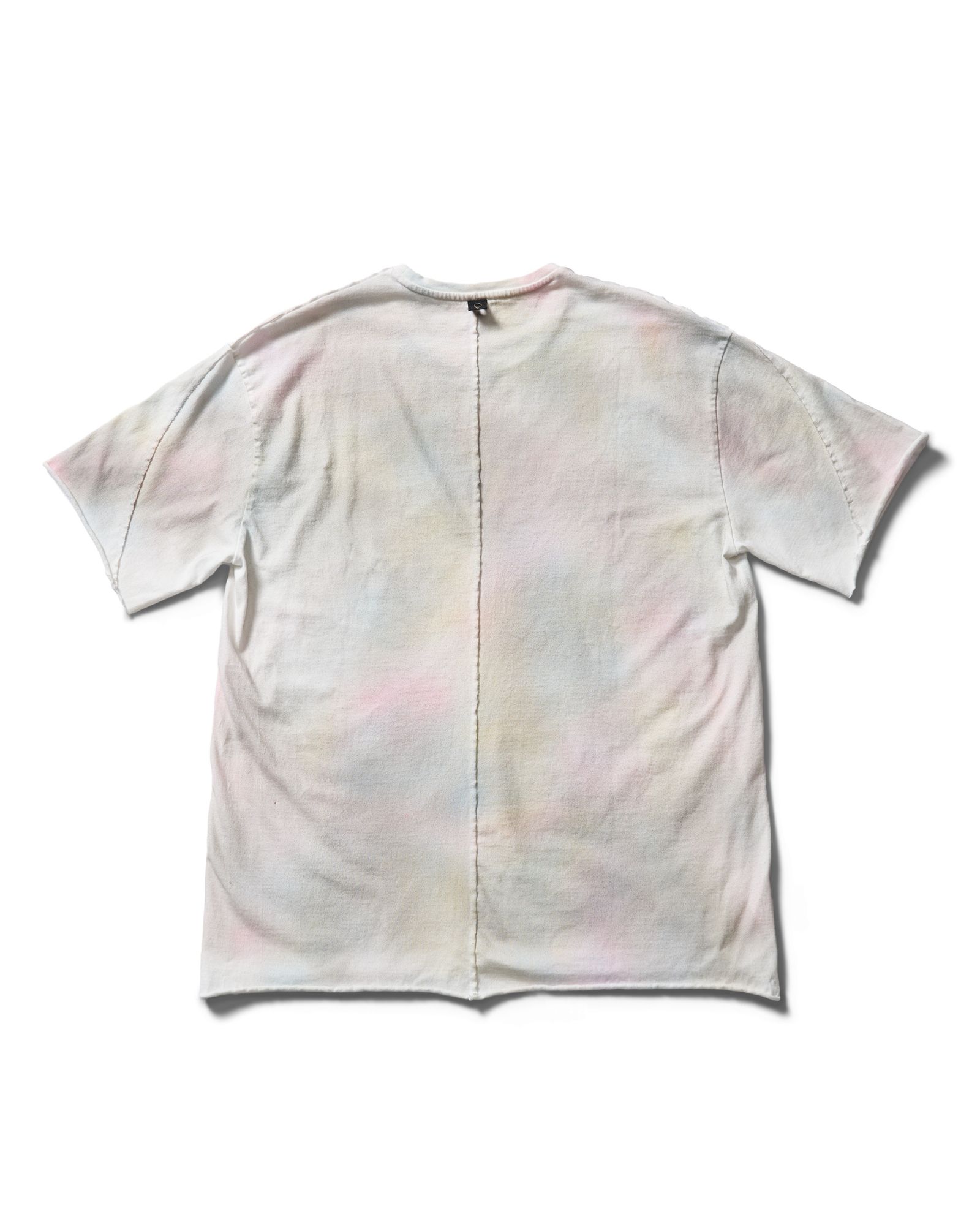 ☆先行予約☆ wjk  / マルチピグメントダイカットオフ半袖Tシャツ / multi pigment dye cut-off S/S / dirty pink【7155 lj93k】
