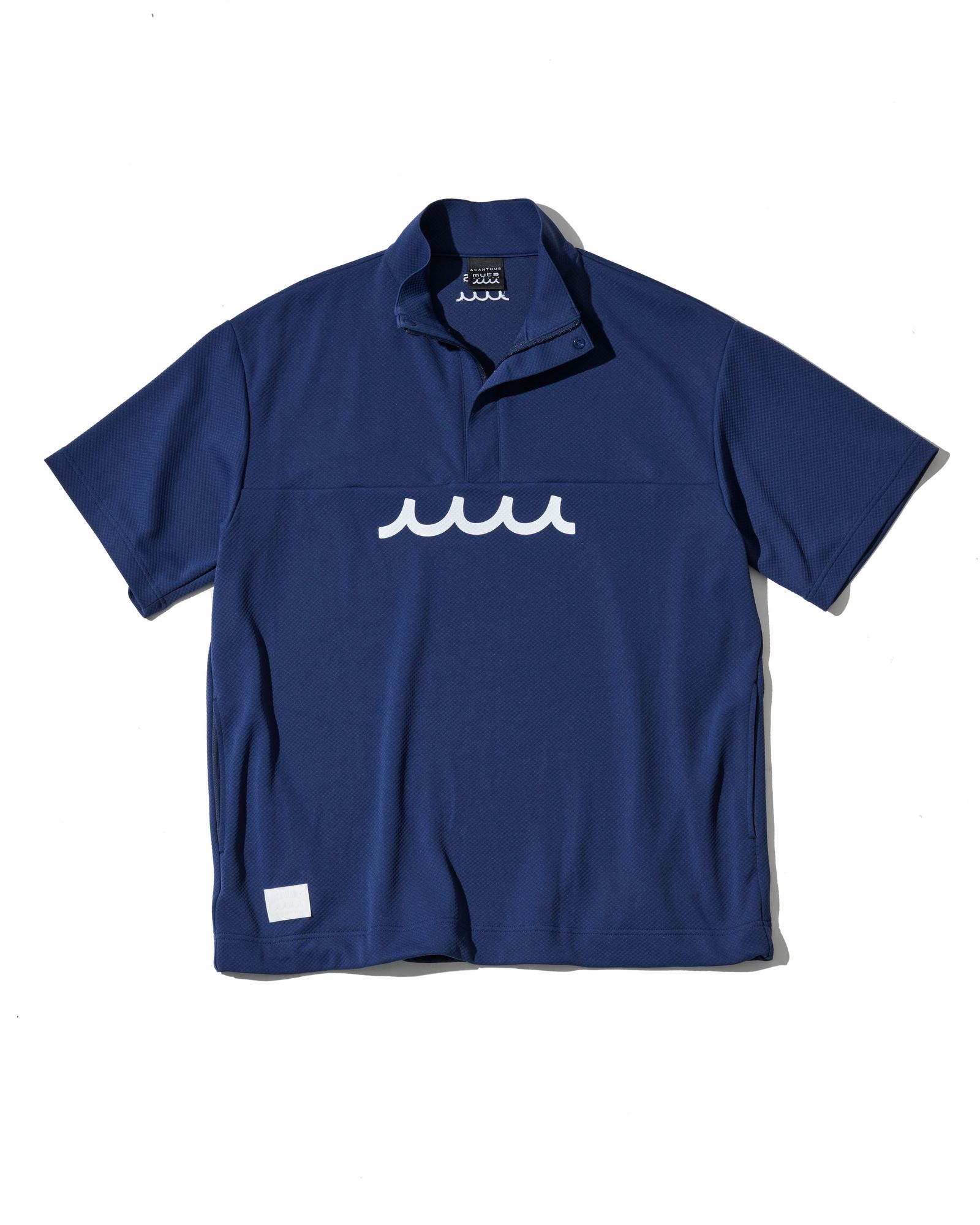 ☆先行予約☆muta MARINE × ACANTHUS  / スタンドカラーS/Sトップ /  Stand Collor S/S Top / NAVY【MA2709】