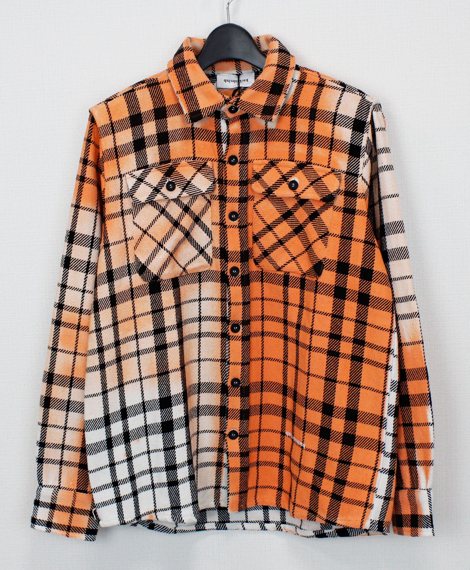 チェックシャツジャケット / LOGO SHIRT JACKET MARMORIZED / ORANGE 【JRX 601】