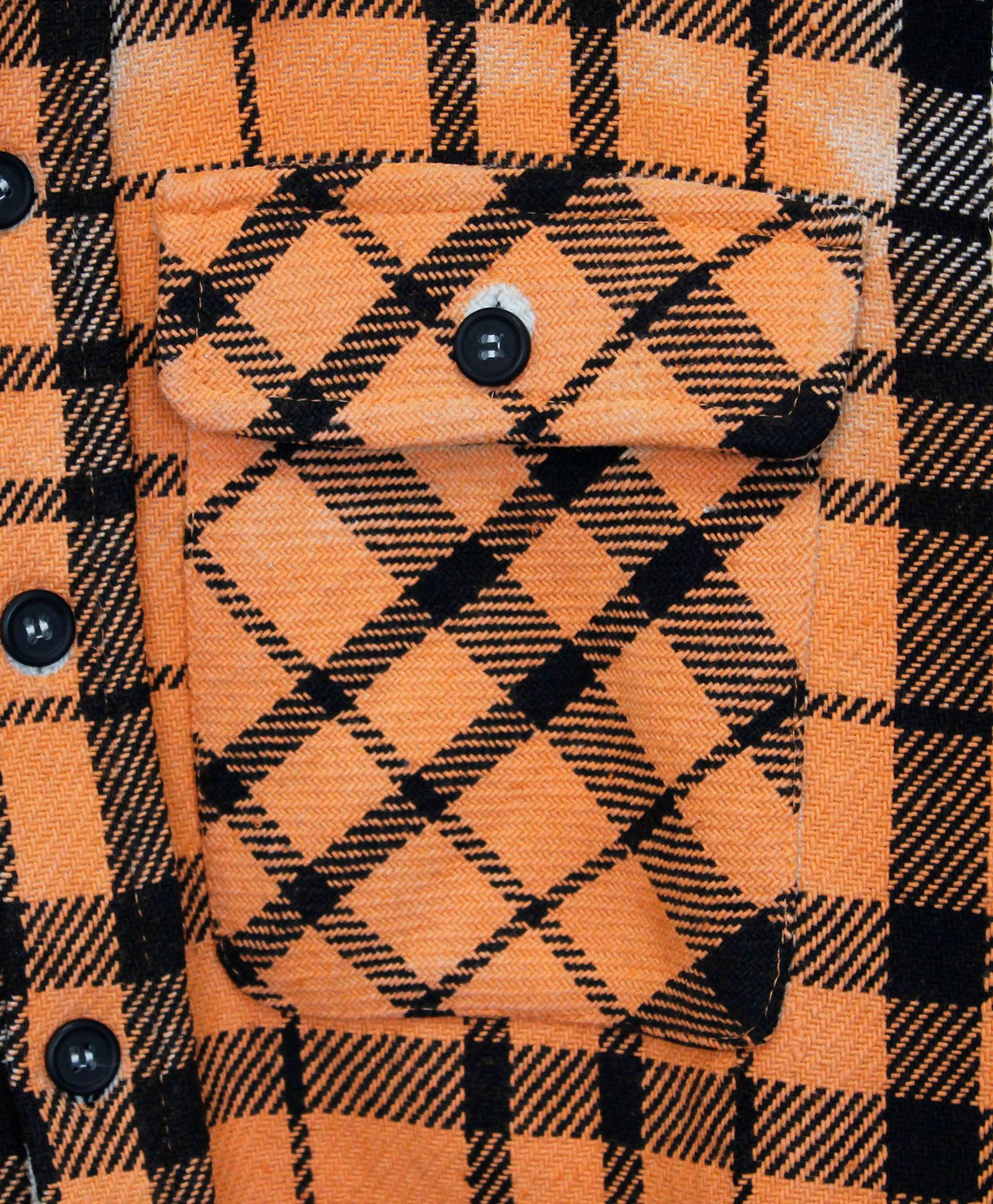チェックシャツジャケット / LOGO SHIRT JACKET MARMORIZED / ORANGE 【JRX 601】