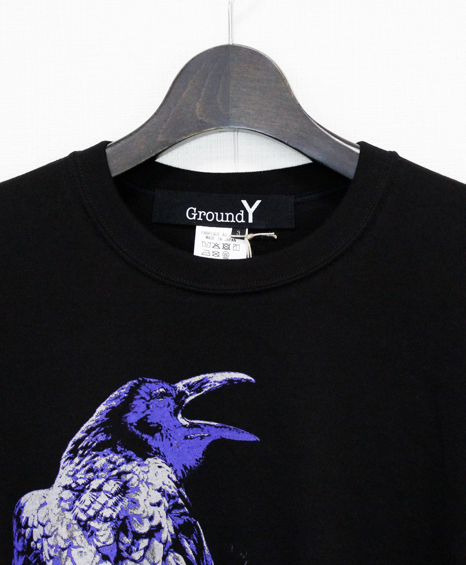 JERSEY CROW T-SHIRT / BLACK [GK-T76-070-2]