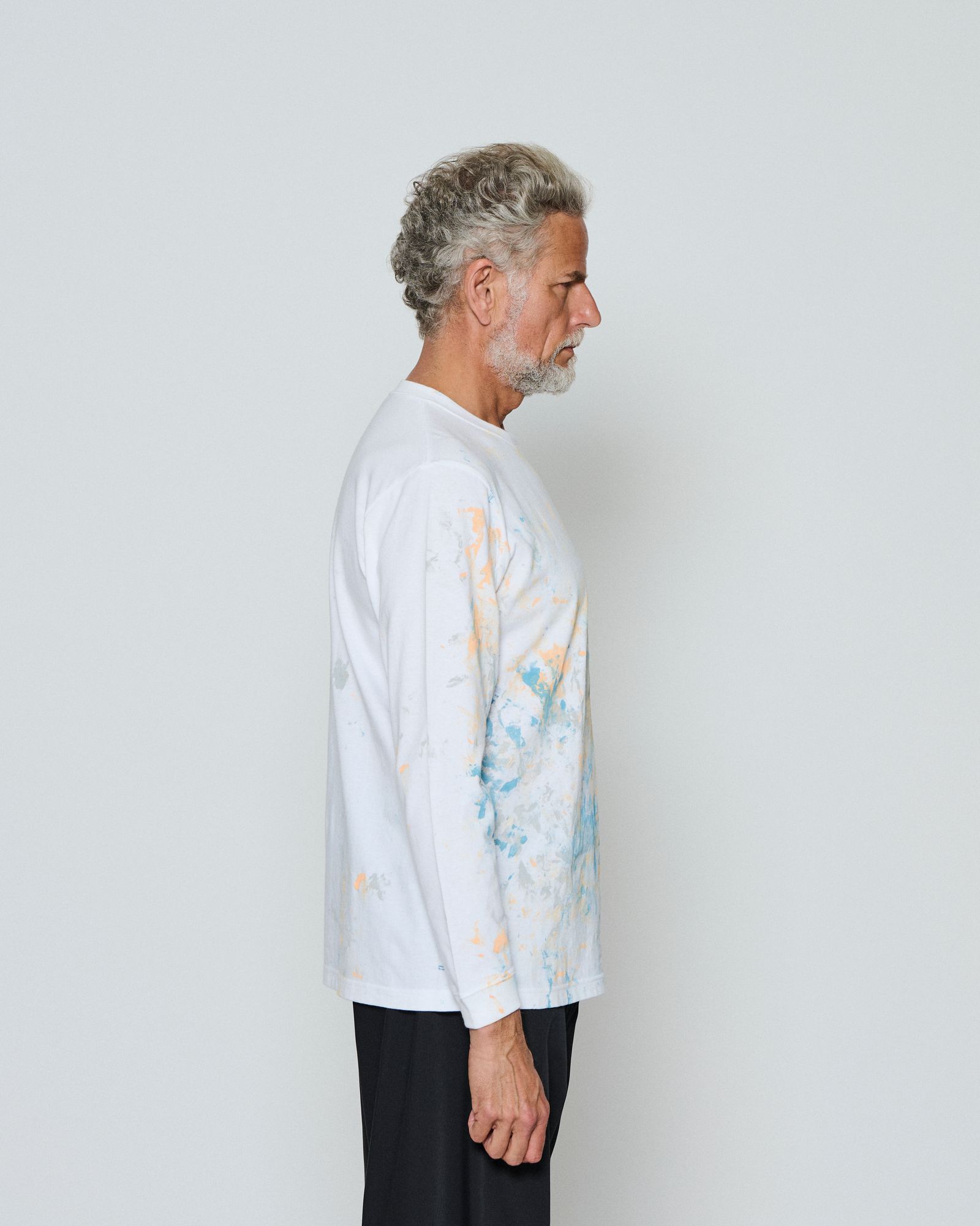 ☆先行予約☆  アブストラクトペイントロンTee / Abstract paint L/S Tee / WHITE 【CT2611】