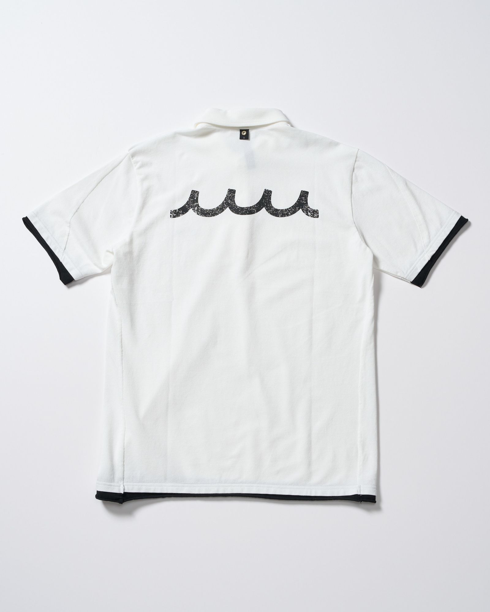 ☆先行予約☆ muta × wjk  / カットオフ ポロシャツ / cut-off polo S/S(printed)T / WHITE [705 mw04i]
