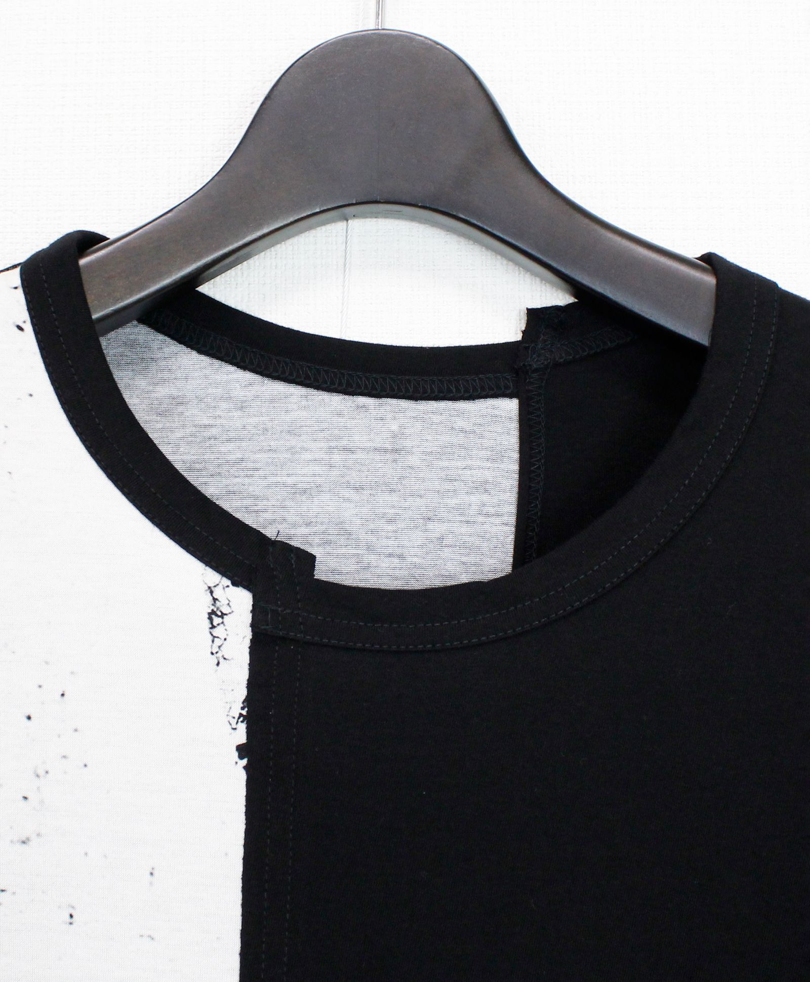 SILKETTE JERSEY NUMBER PATTERN TSUJIKIRI SHORT SLEEVED T-SHIRT / BLACKxWHITE [GL-T11-013-1-03]