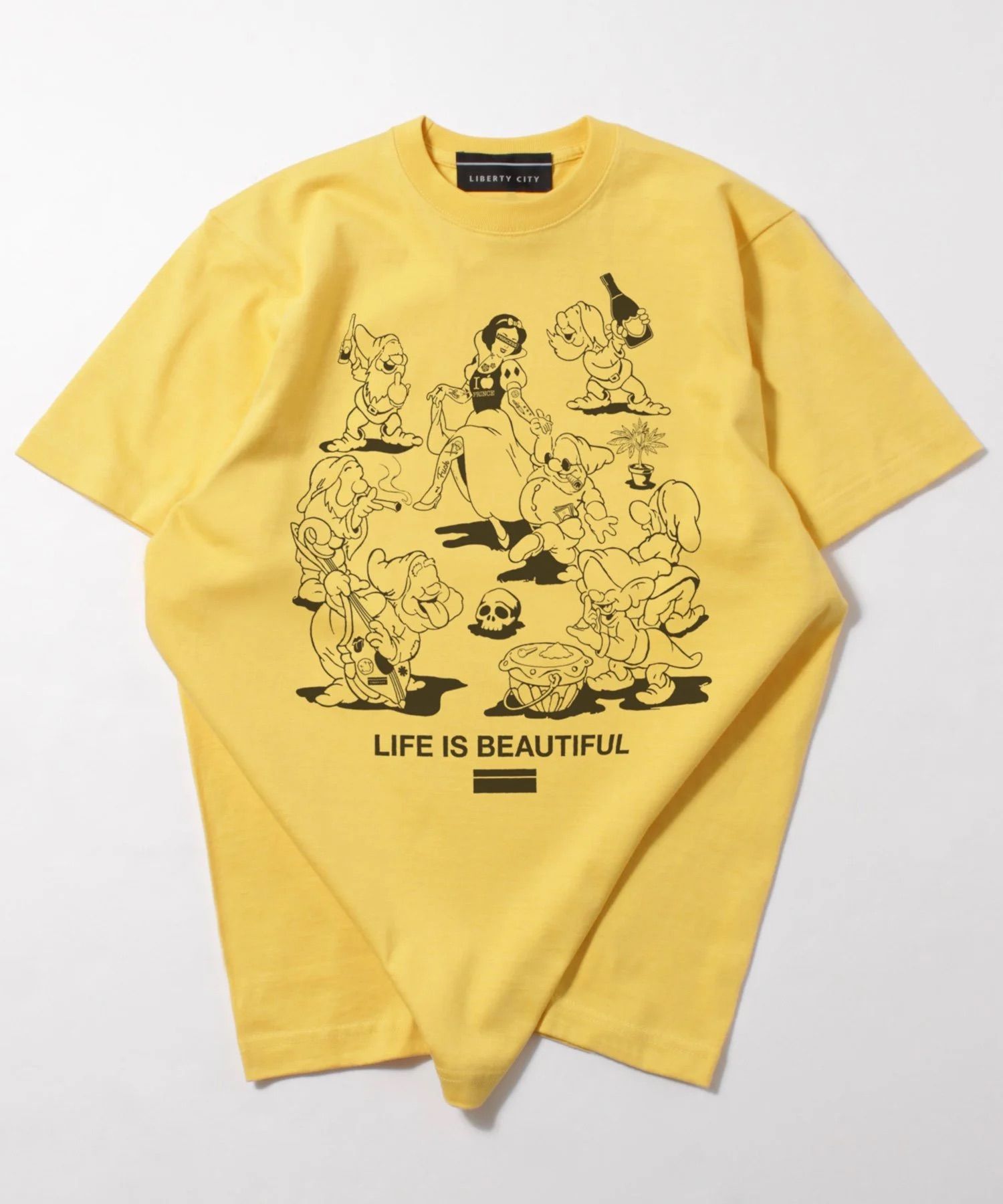 [LIFE IS BEAUTIFUL] Tシャツ / YELLOW [241712SW]