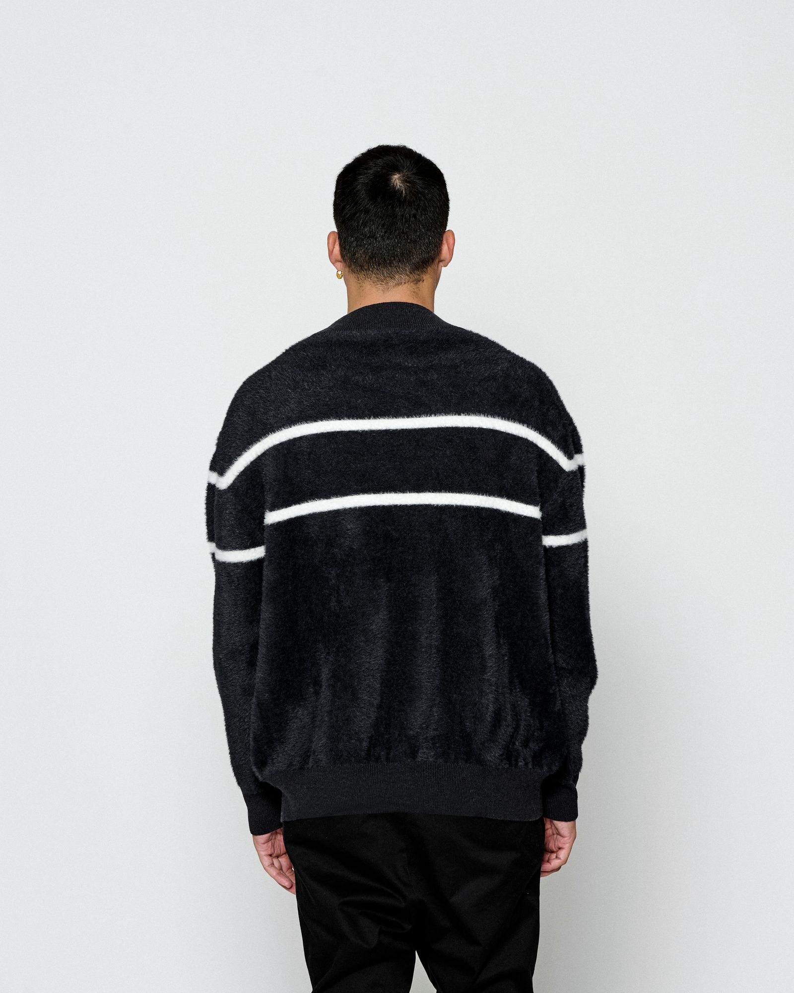 ☆先行予約☆ muta MARINE × ACANTHUS / ファーモックネックニット / Fur Mock Neck Knit / BLACK 【MA2669】