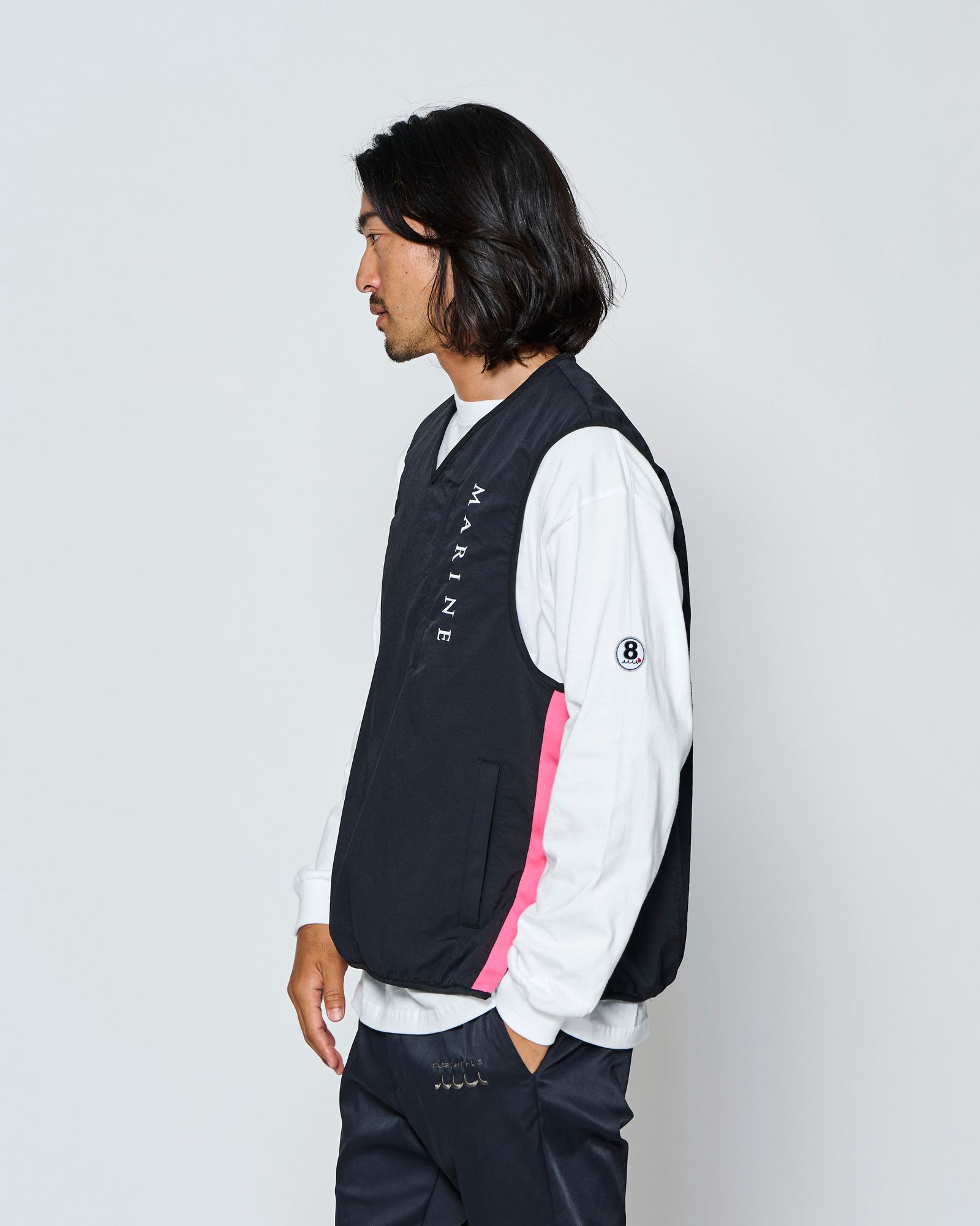 ☆先行予約☆muta MARINE × ACANTHUS  / フィールドベスト /  Field Vest / BLACK【MA2722】