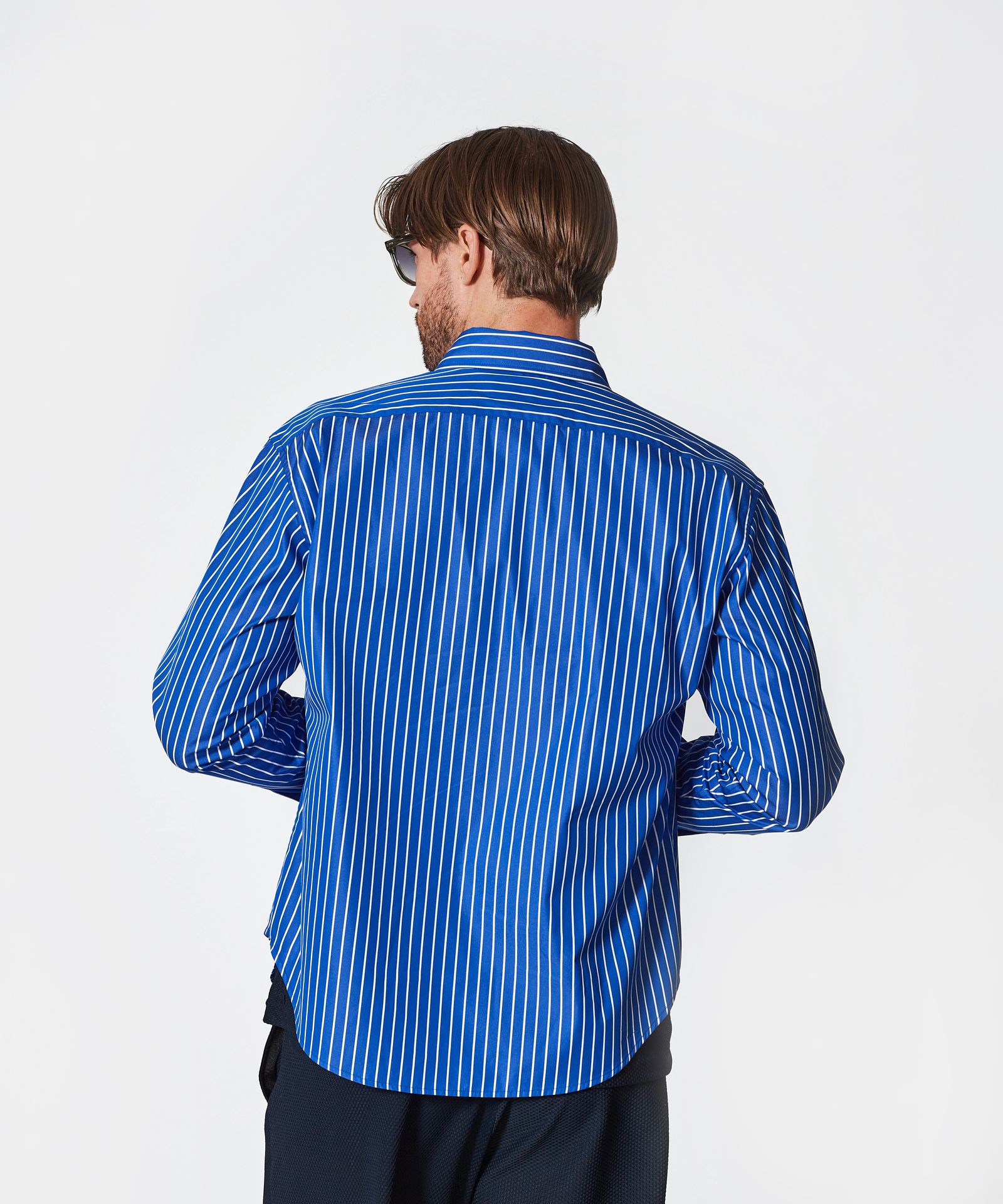 Remake Zip Up Shirt / リメイクジップシャツ / BLUE STRIPE【SH2501】