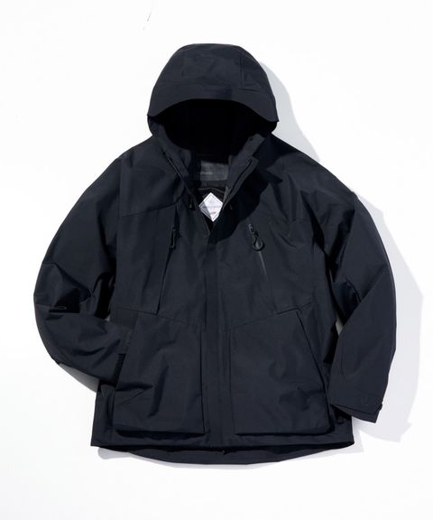 ☆先行予約☆1PIU1UGUALE3 RELAX × +phenix / トランスフォームマウンテンパーカー WINDSTOPPER プロダクト by GORE-TEX LABS /ウィンドストッパー / ゴアテックス  / ブラック【USO-26130】