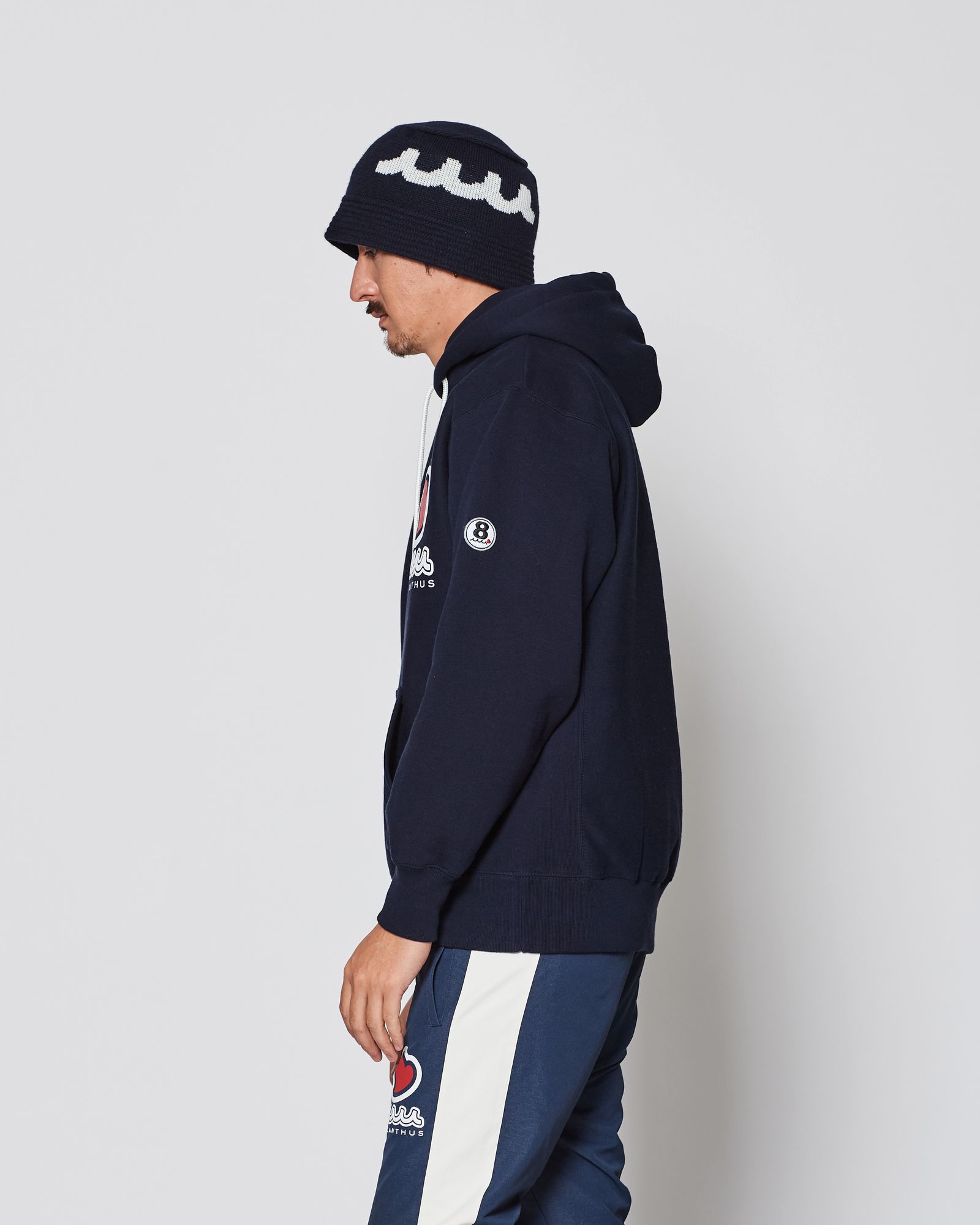 ☆先行予約販売2025年9月下旬～10月下旬頃入荷予定☆ ACANTHUS × muta MARINE / muta sweet muta Hooded Sweatshirts / パーカー / NAVY 【MA2545】