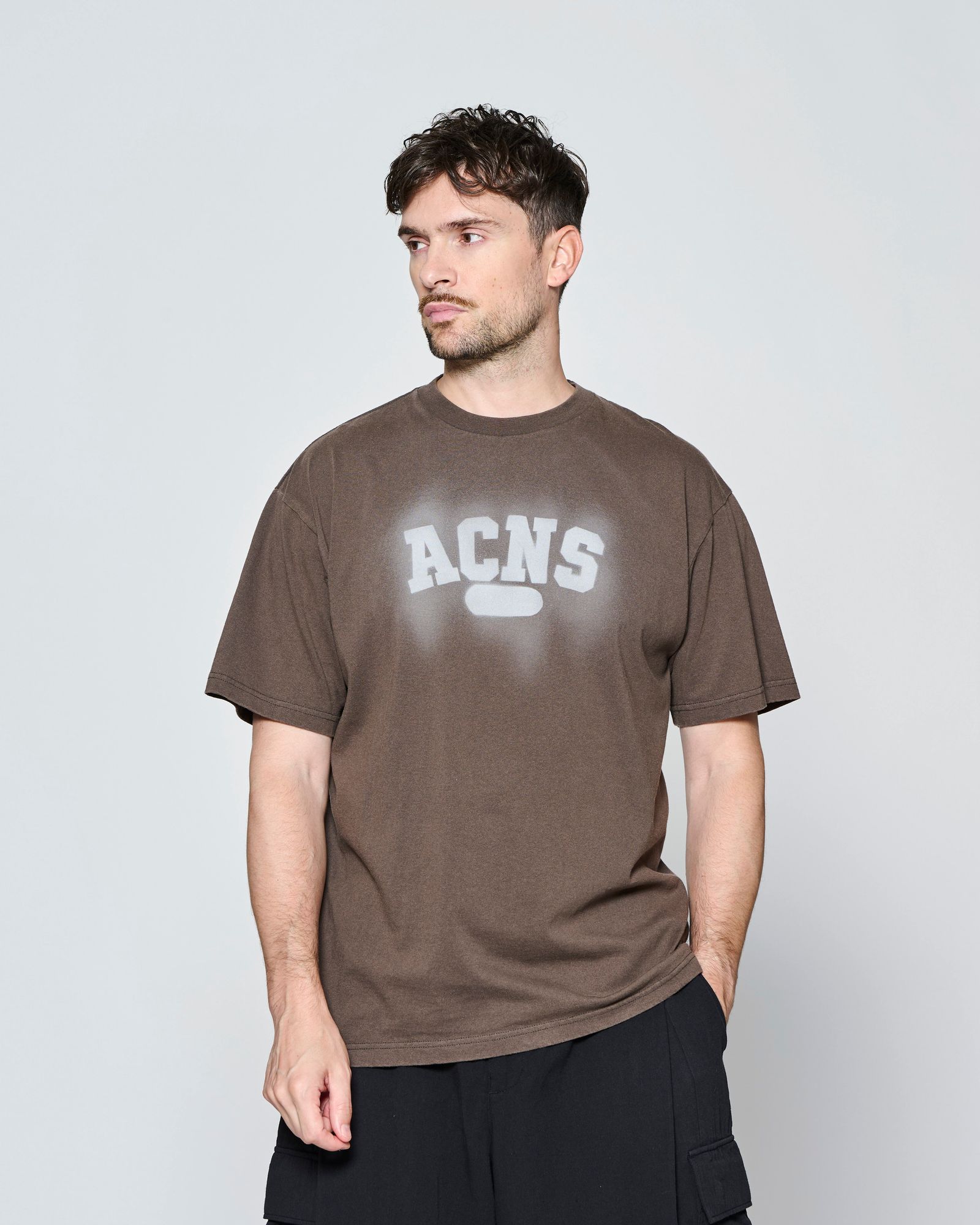 ☆先行予約☆ ヴィンテージ ロゴ Tシャツ  /  Vintage Wash Bleeding Logo Tee / CHARCOAL【CT2706】