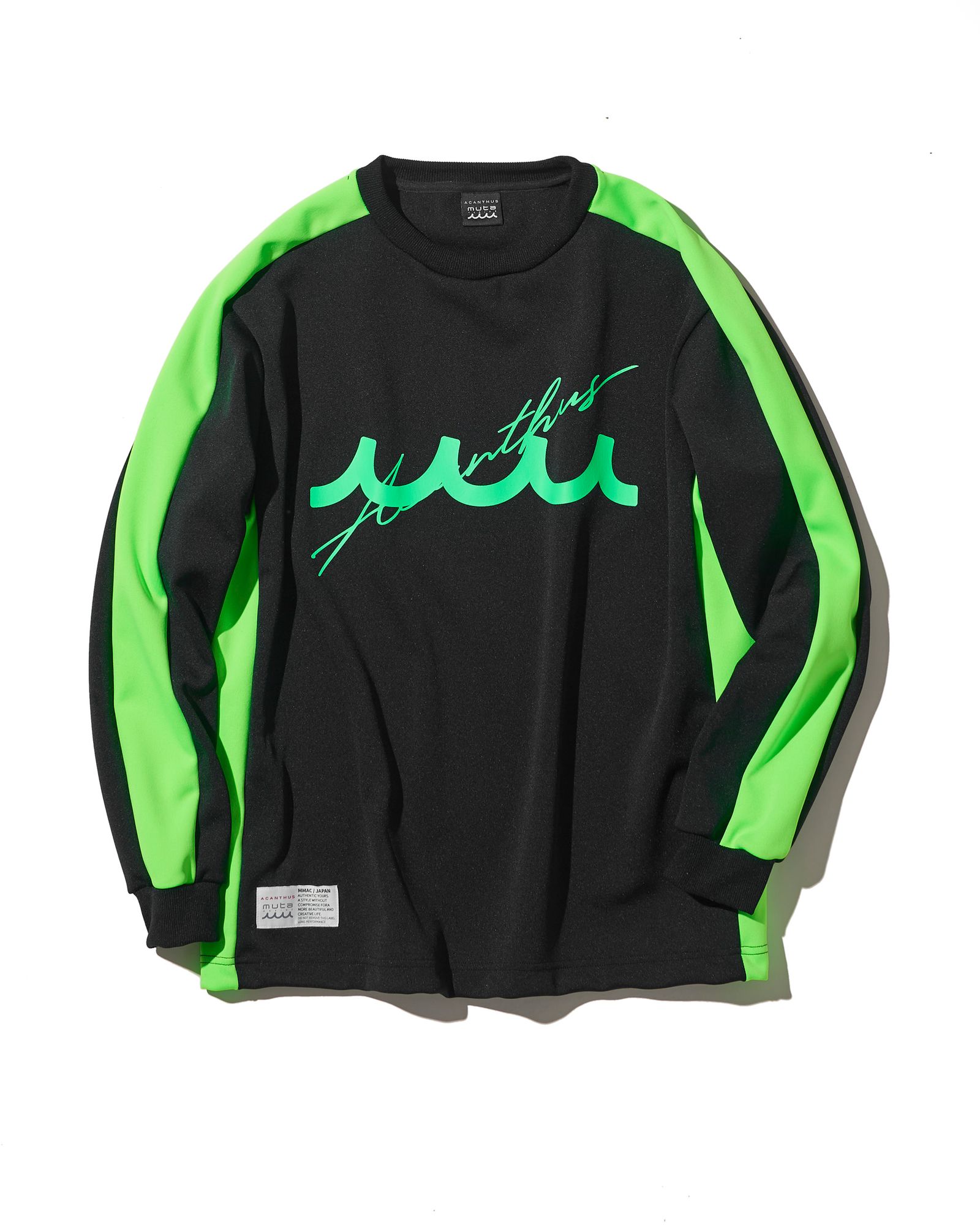 ACANTHUS × muta MARINE / muta Soccor Jersey Top / ジャージトップス / BLACK GREEN 【MA2538】