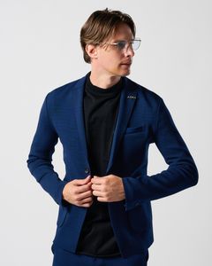 ☆先行予約☆ muta × wjk  / ニットジャケット / function knit jacket (jacquard check) / NAVY CHECK [207 mw08j]