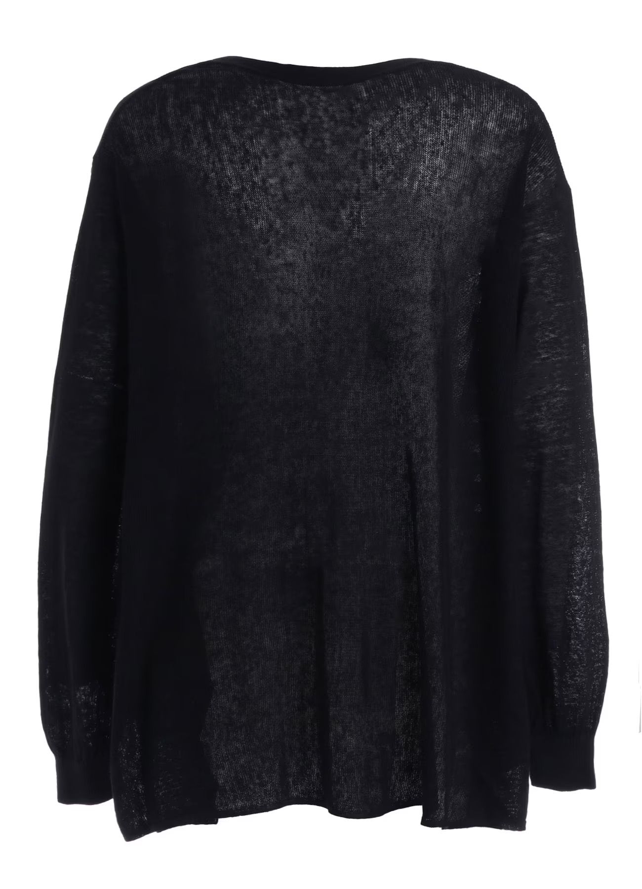 LINEN BIG CARDIGAN / BLACK [GK-K06-360-2]