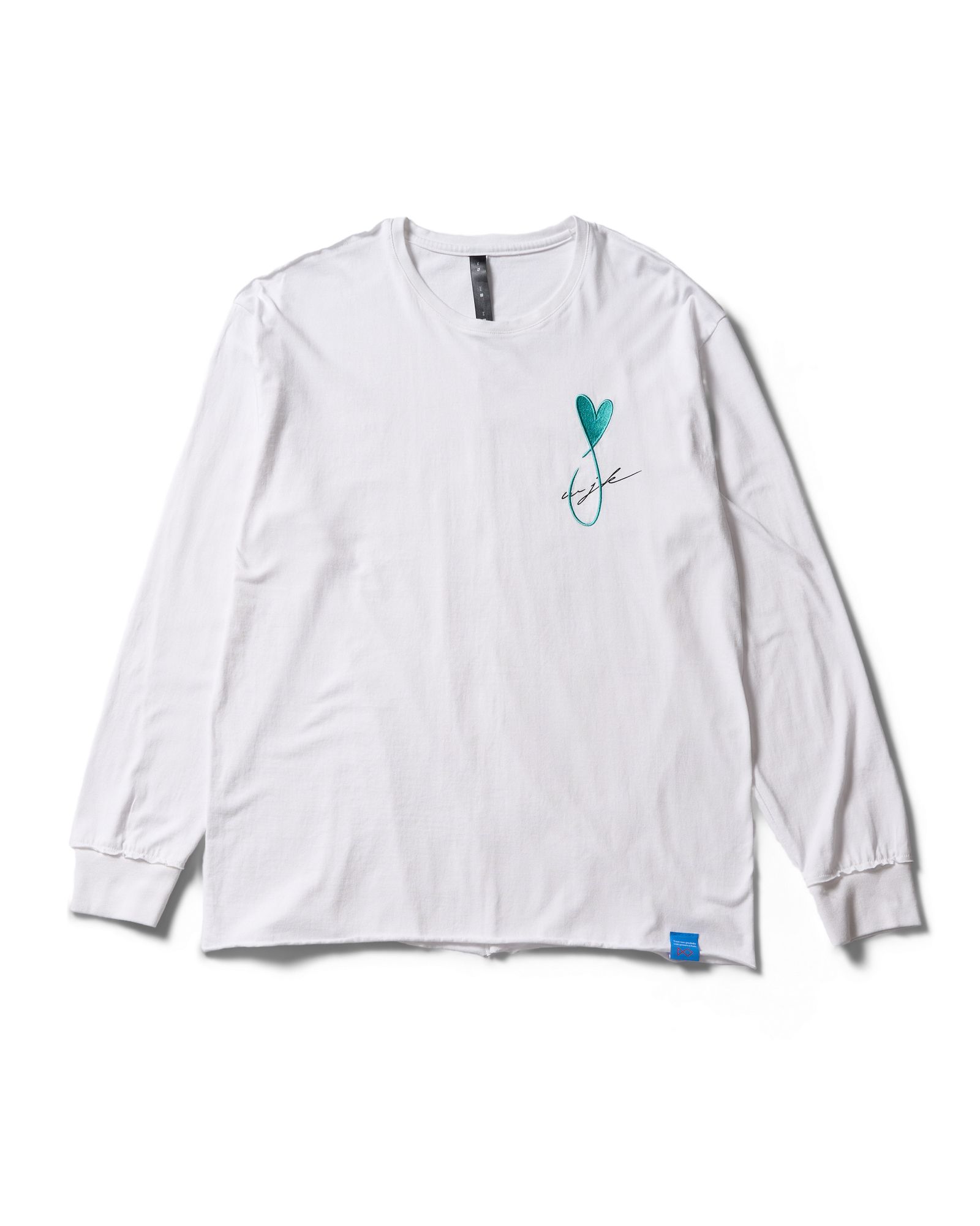 ☆先行予約☆Maison Honoré Paris× wjk  / ハートフィッシュ カットオフ 長袖Tシャツ / heart fish cut-off L/S / white×l.blue【711 hw01k】