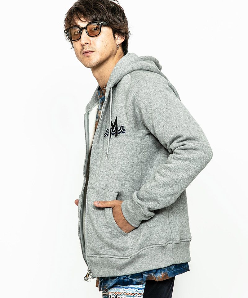 ACANTHUS×muta / アカンサス×ムータ / Freedom SleeveZip-up Hooded Sweatshirt / GREY