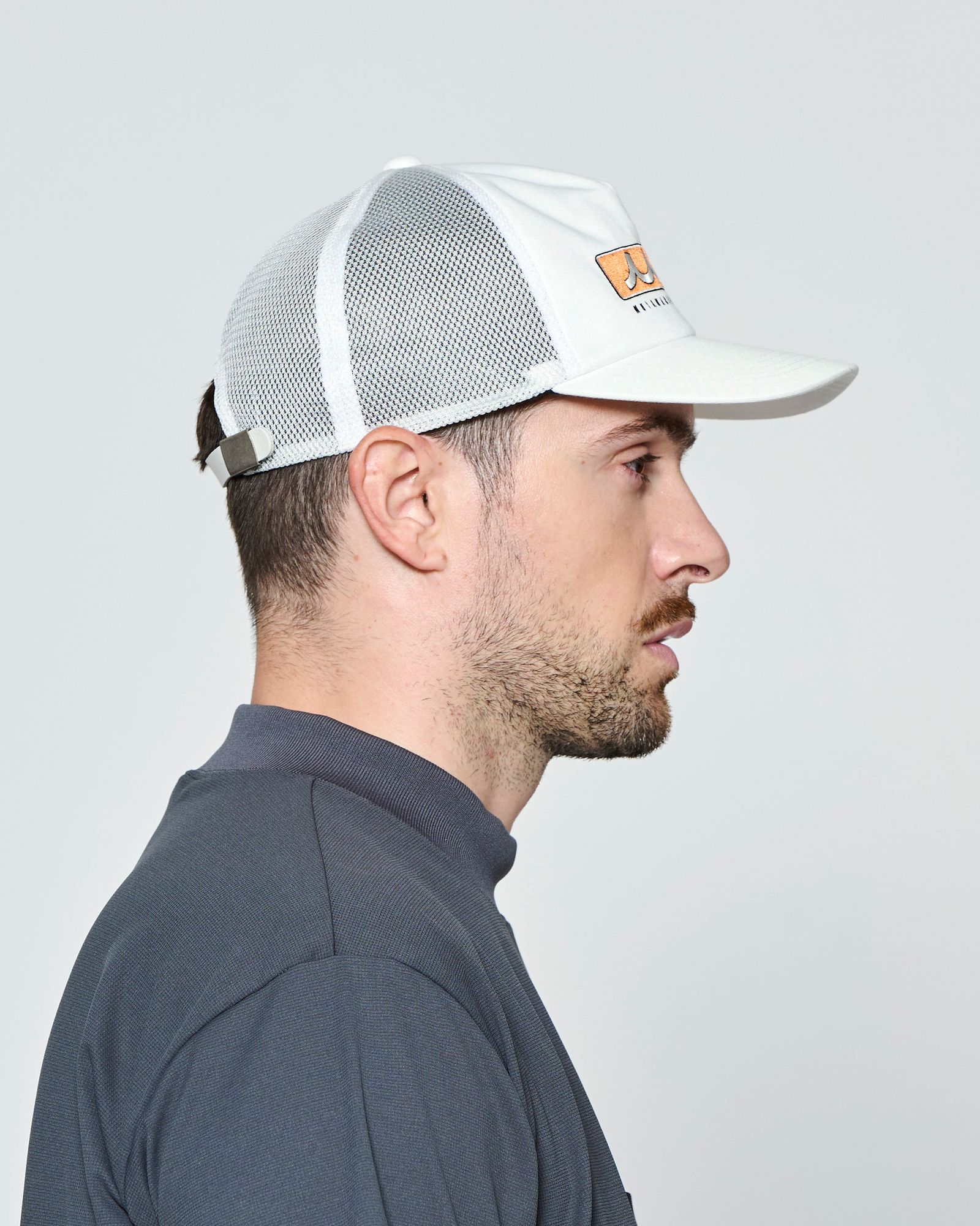 ☆先行予約☆muta MARINE × ACANTHUS  / ボックスロゴメッシュキャップ /  Box Logo Mesh Cap / WHITE【MA2721】