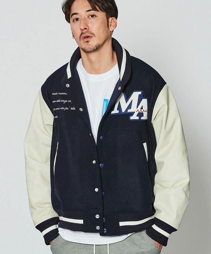 muta MARINE x ACANTHUS / muta Studium Jacket / スタジアムジャケット / NAVY / MA2425