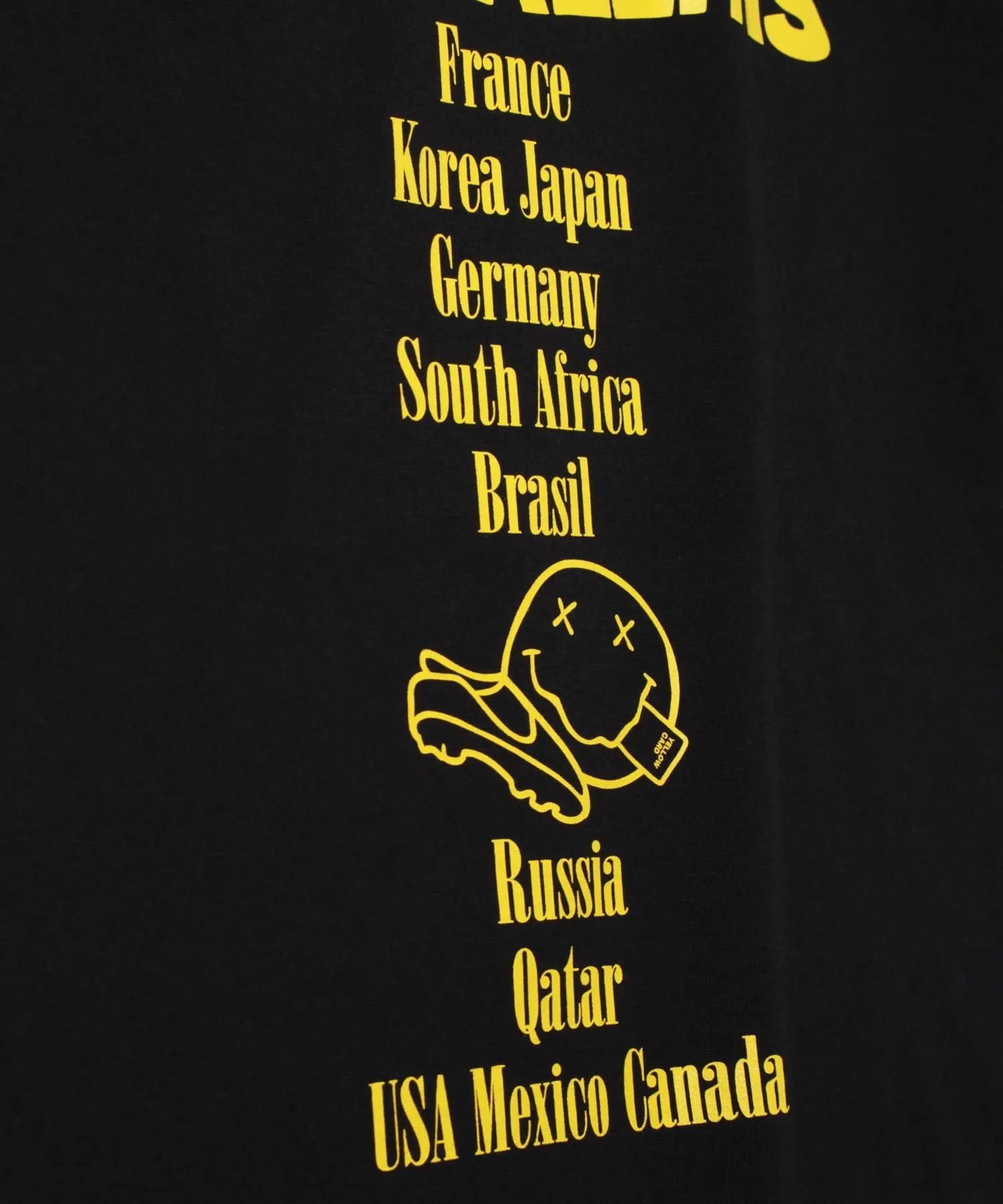 【FOOTBALLITIS】[SMILEY] Tシャツ / BLACK [261321NV]