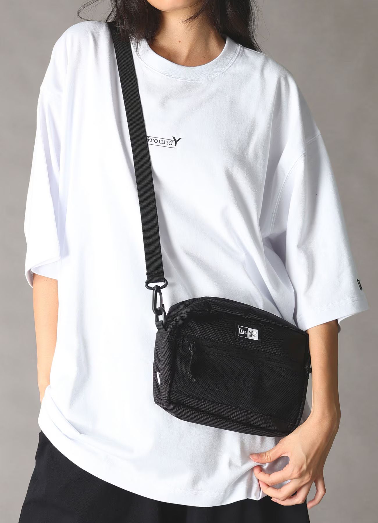 Ground Y×NEW ERA SHOULDER POUCH L Ground Y LOGO [GK-I90-991-1]