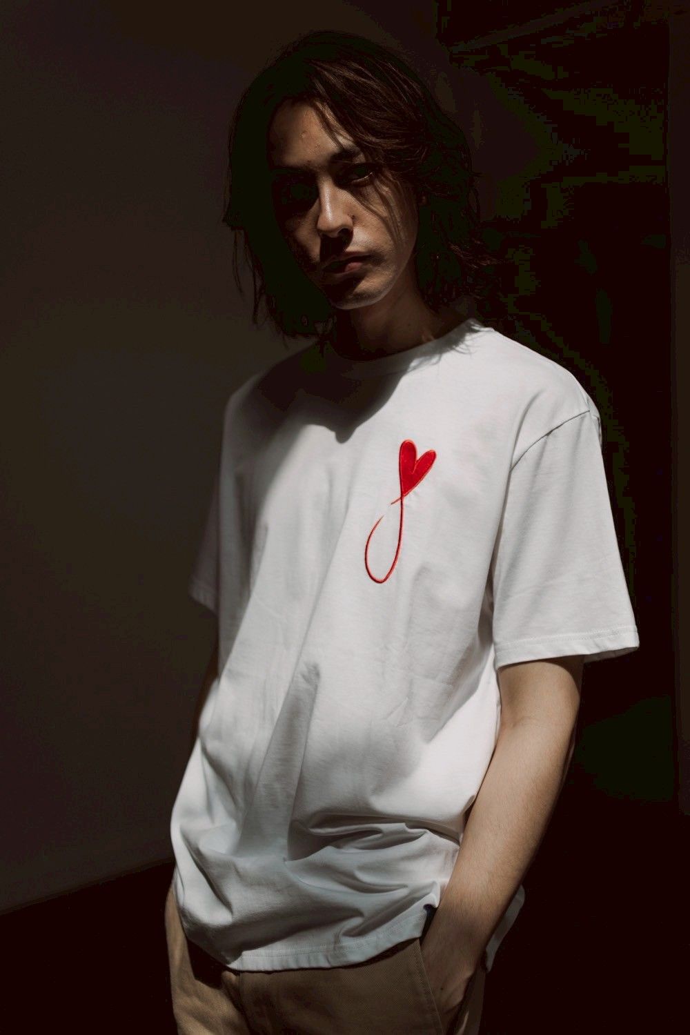 Tシャツ / Tiphanie Big Logo / WHITE x RED