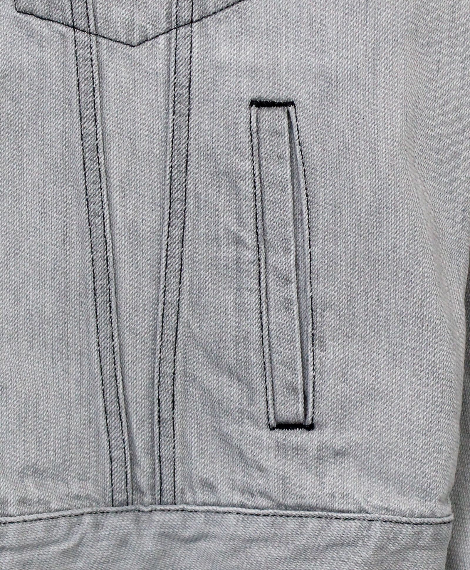 "ターク" トラッカージャケット / "TURK" TRUCKER JACKET BK  / LIGHT GRAY [AUT-095B-106]