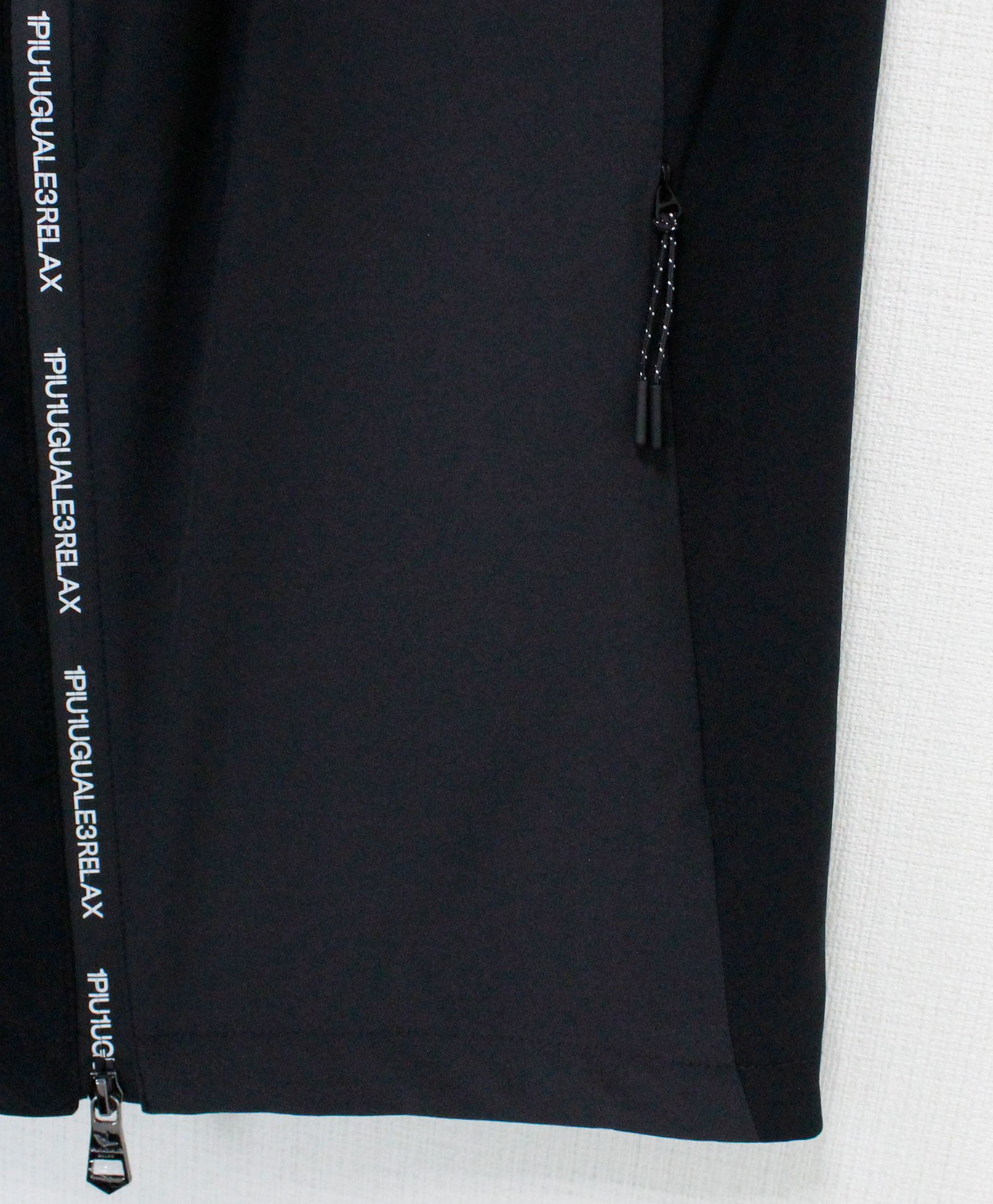 バイカラーランニングパーカー / ブラック【USO-26034】