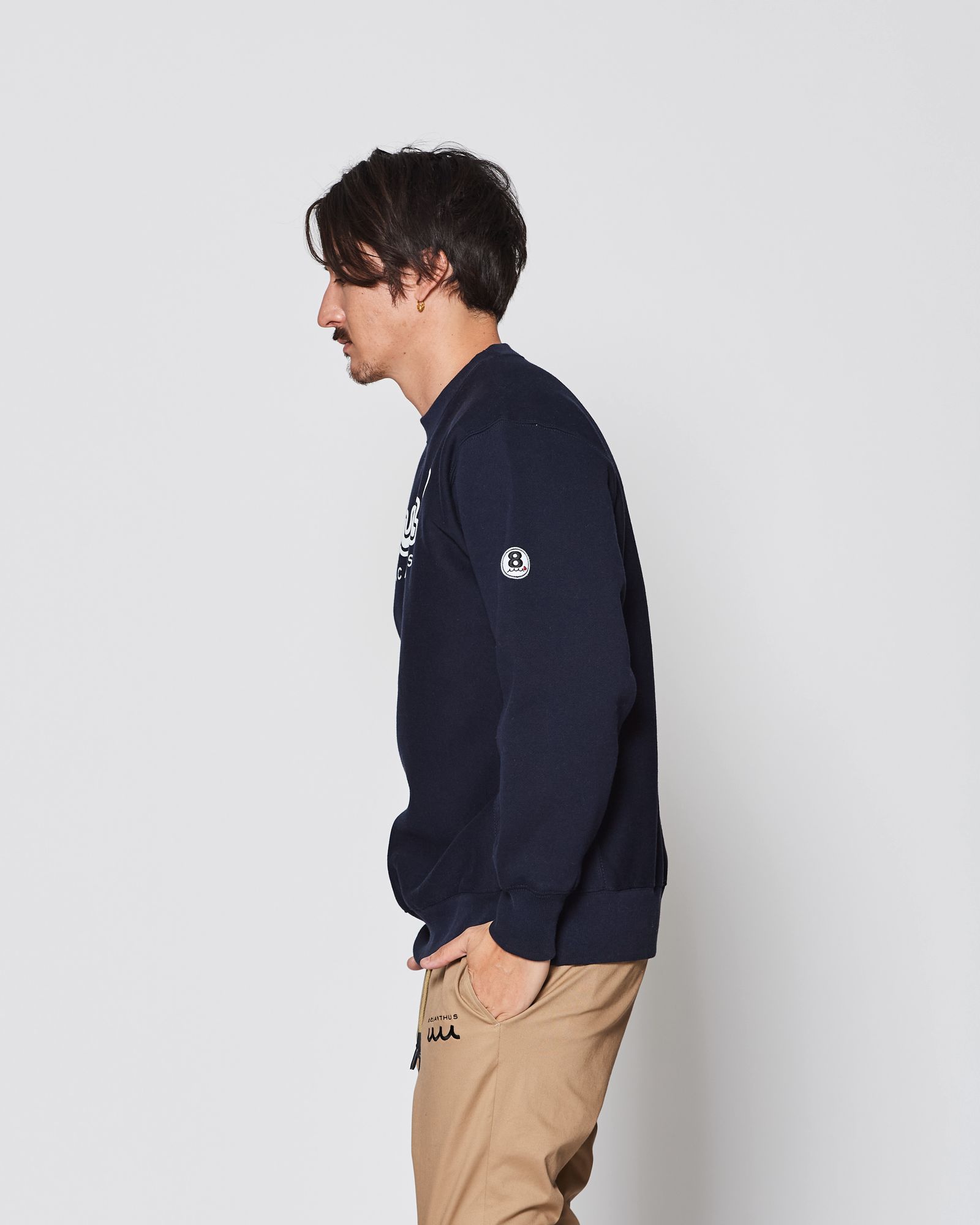 ☆先行予約販売2025年9月下旬～10月下旬頃入荷予定☆ ACANTHUS × muta MARINE / muta sweet muta Crewneck Sweatshirt / スウェット / NAVY 【MA2546】