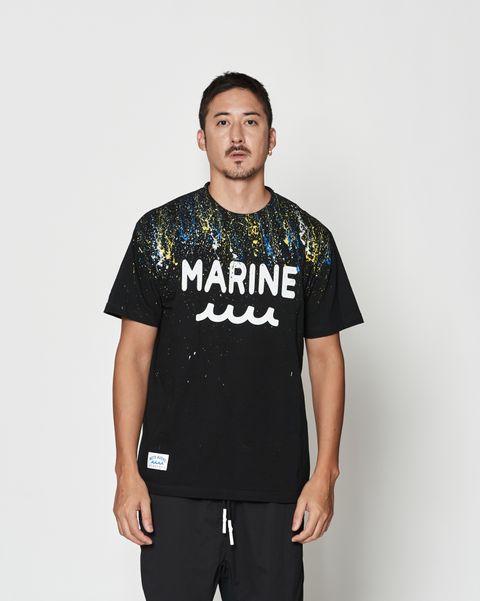 ☆先行予約☆muta MARINE × ACANTHUS  / スプラッシュマリンロゴTシャツ  /  Splash Marine Logo Tee / BLACK【MA2614】