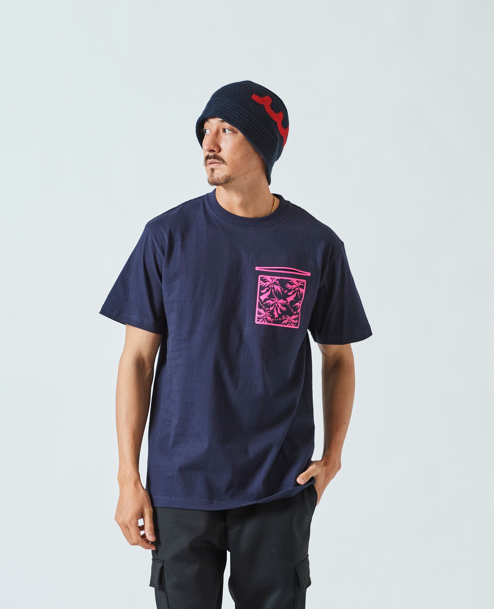 ACANTHUS x muta MARINE / muta Paradise Trimming Pocket Tee / NAVY