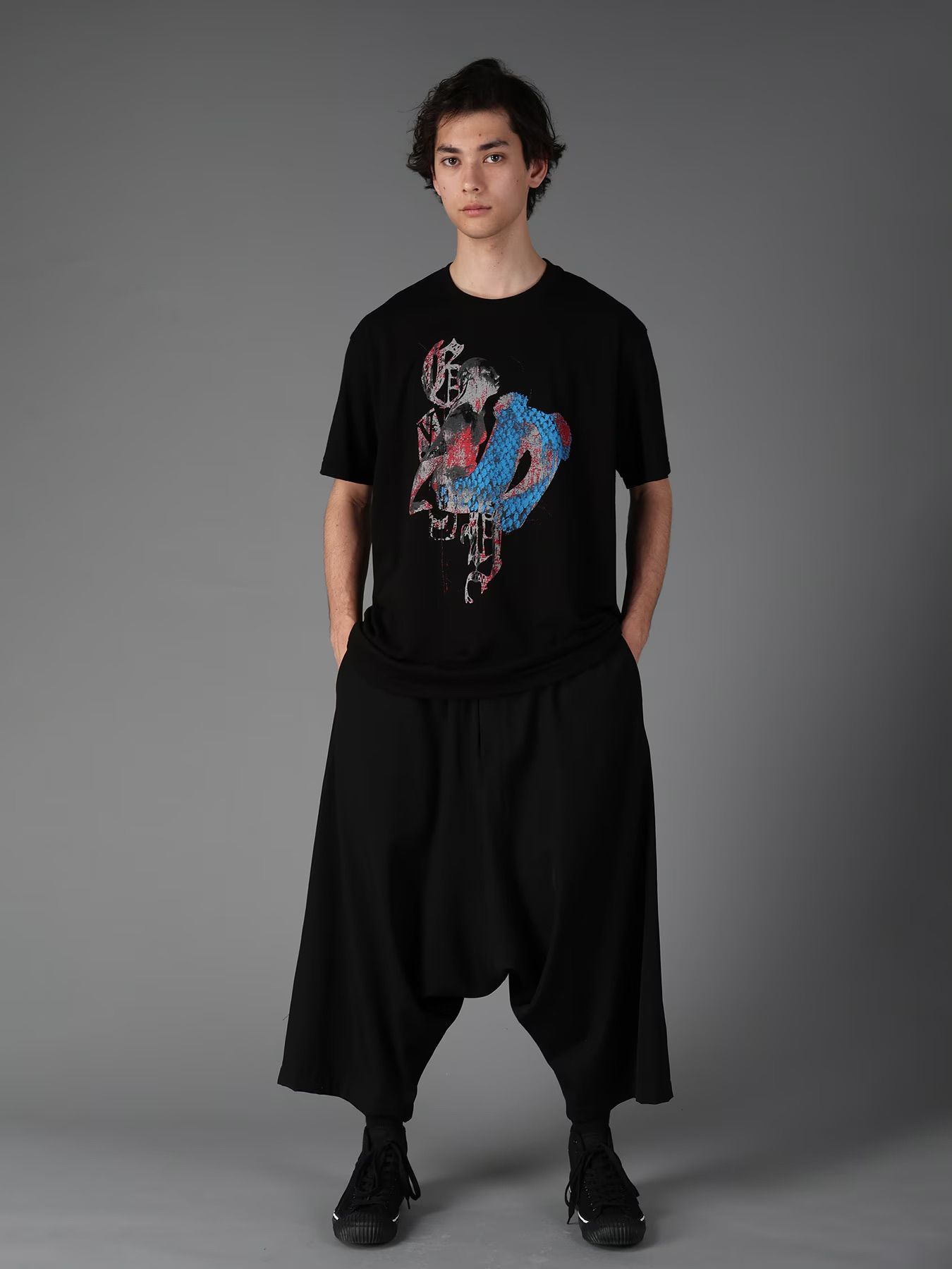 JERSEY MERMAID T-SHIRT / BLACK [GW-T72-070-2]