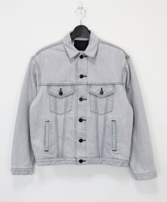 "ターク" トラッカージャケット / "TURK" TRUCKER JACKET BK  / LIGHT GRAY [AUT-095B-106]