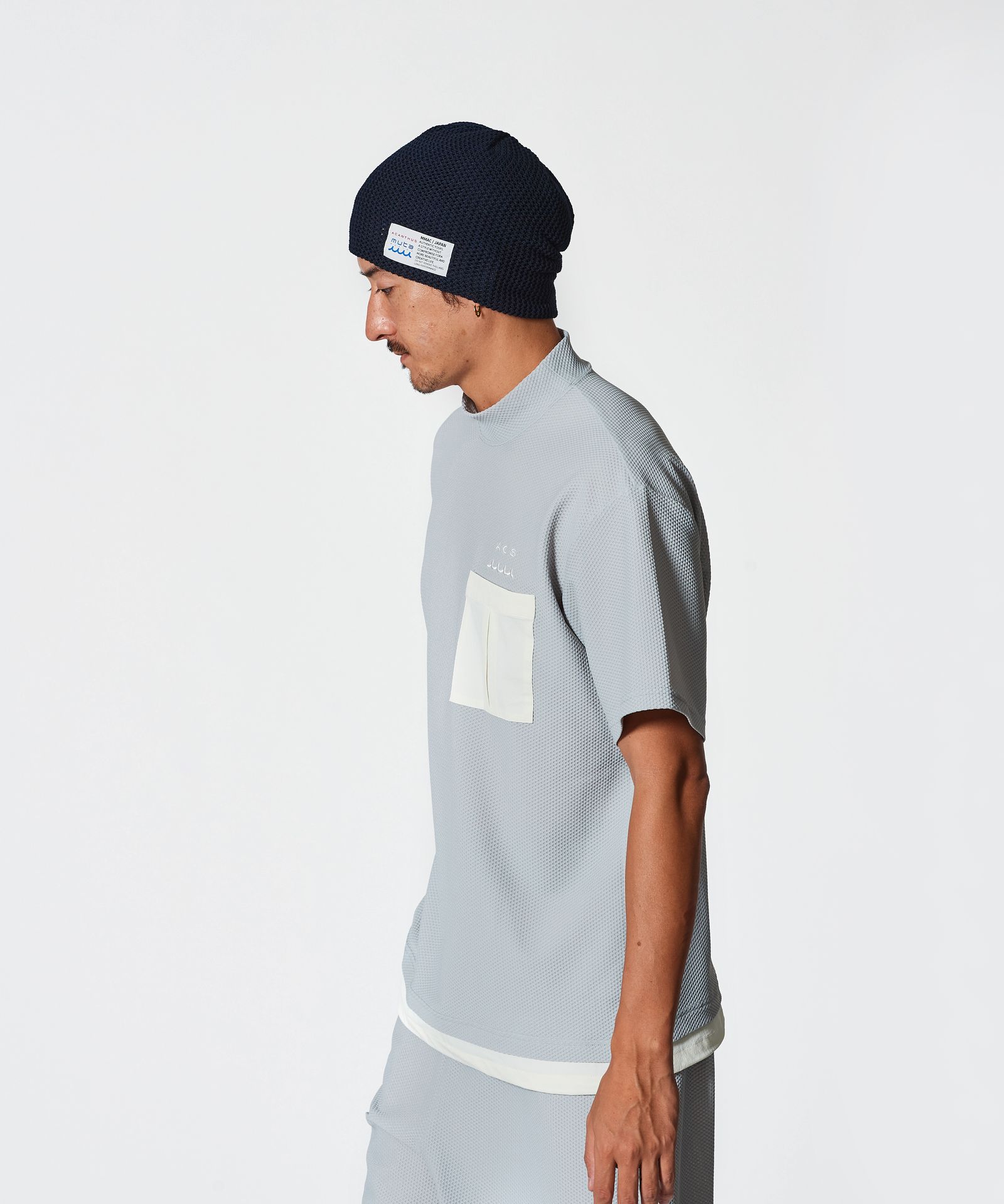 国内発送【muta MARINE】ACANTHUS × MESH MOCKNECK TOP ACANTHUS - ACANTHUS × muta MARINE / muta Mesh Mockneck Top
