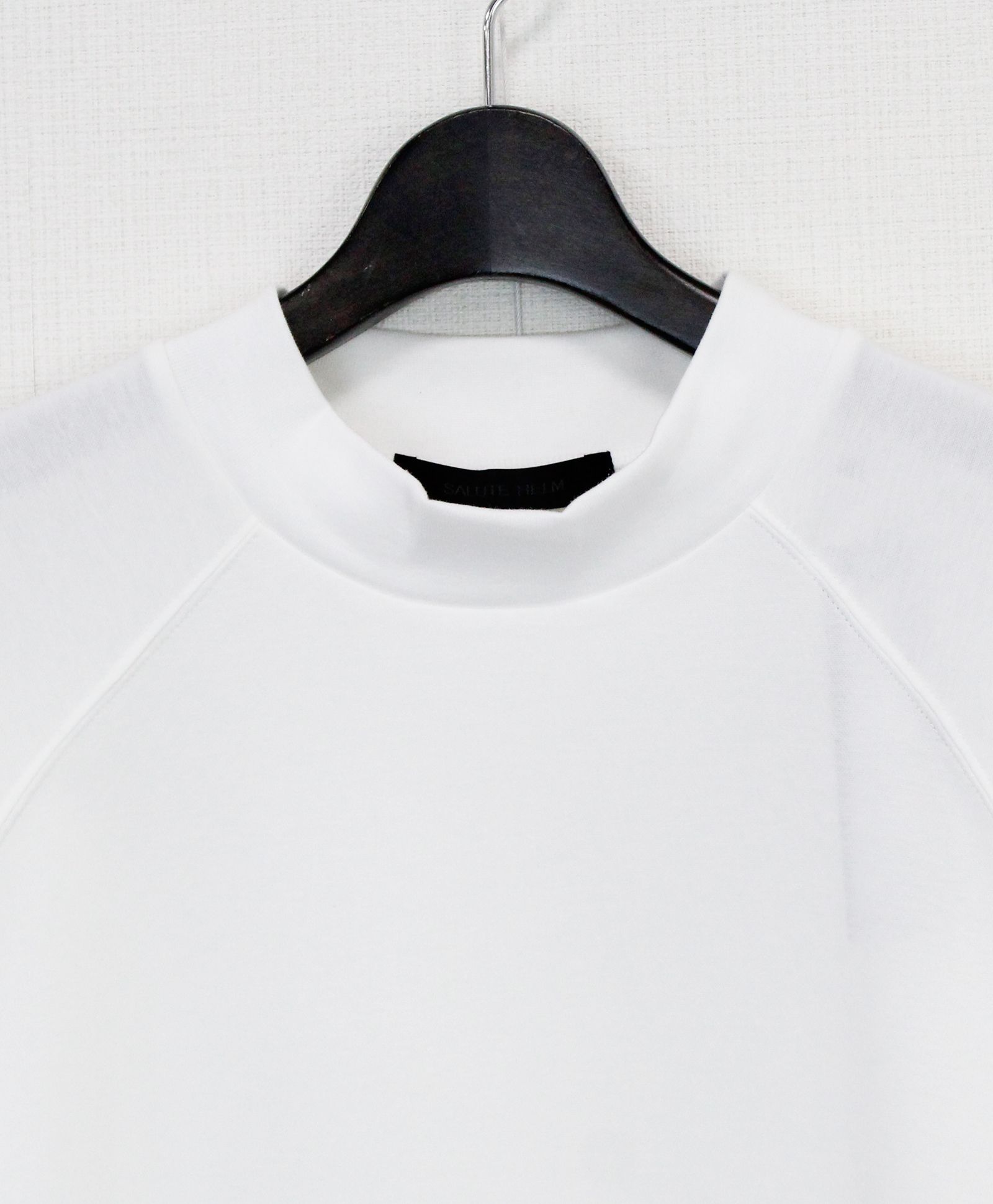 ICE PACK NYLON リバーニット モックネックラグランTee  / ホワイト [76006]