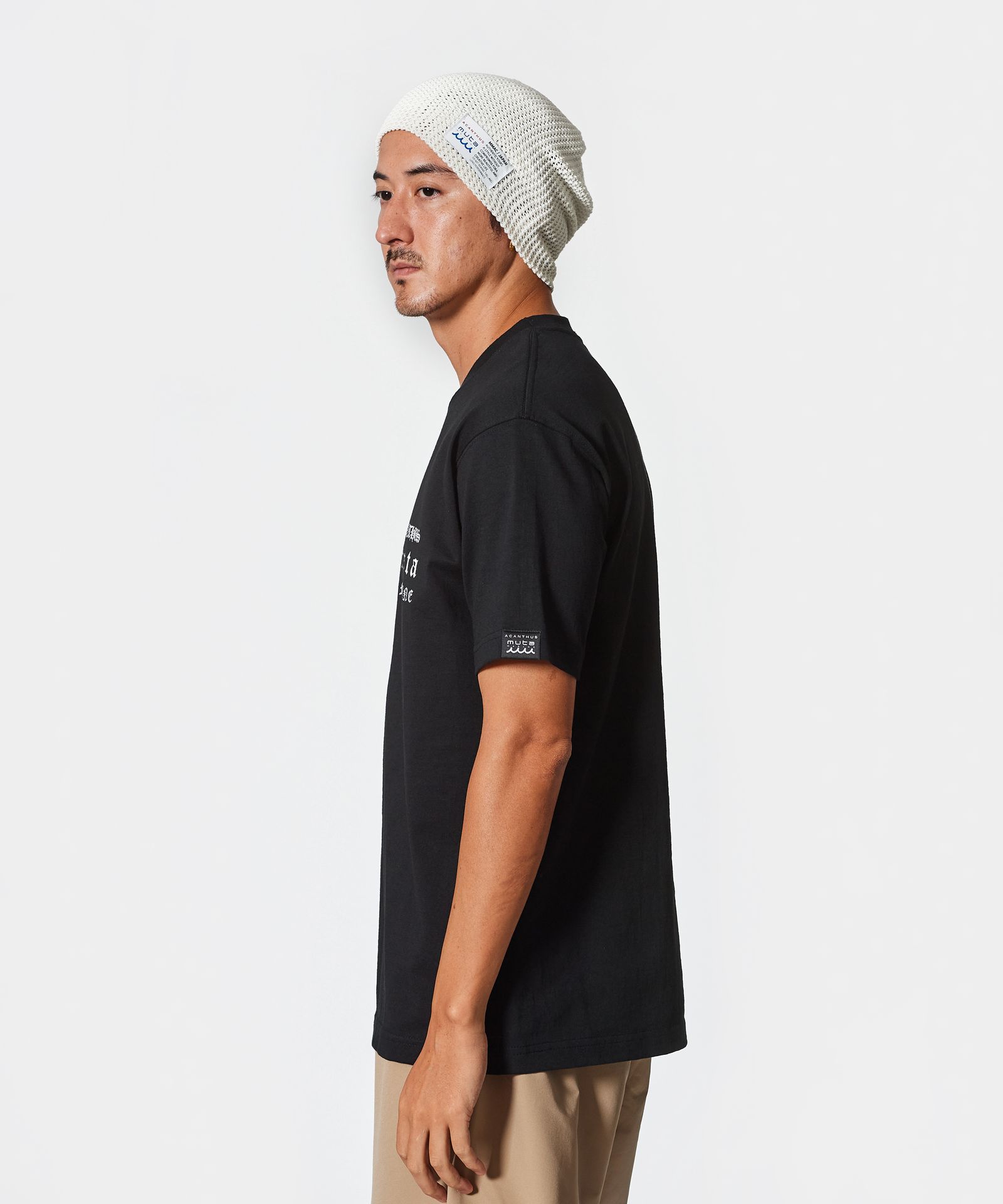 ACANTHUS × muta MARINE / muta muta Old Logo Tee×PRO TAG BODY / ロゴTシャツ / BLACK 【MA2524】