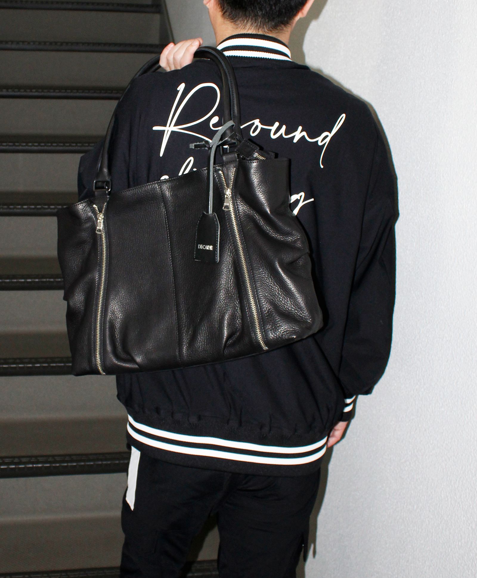 オイルドカウレザー / Wzipトート・バッグ(M) / Oiled Cow Leather Wzip Tote Bag / [DCD-01028]