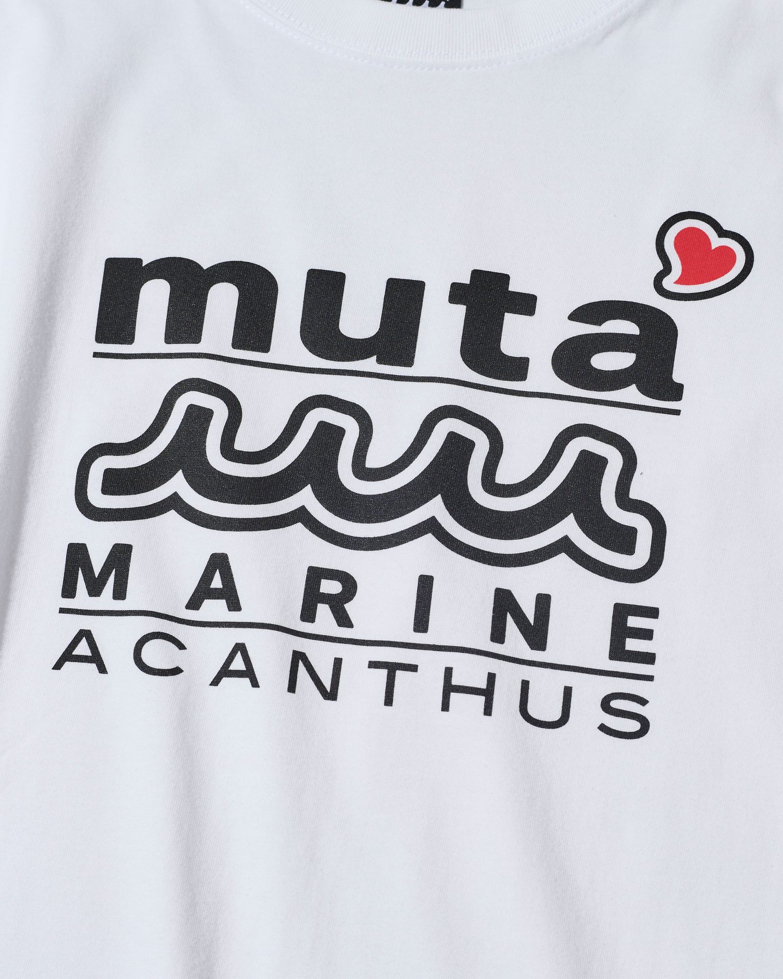 ☆先行予約☆muta MARINE × ACANTHUS  / WネームロゴロングスリーブTシャツ /  W-name logo L/S tee / WHITE【MA2727】