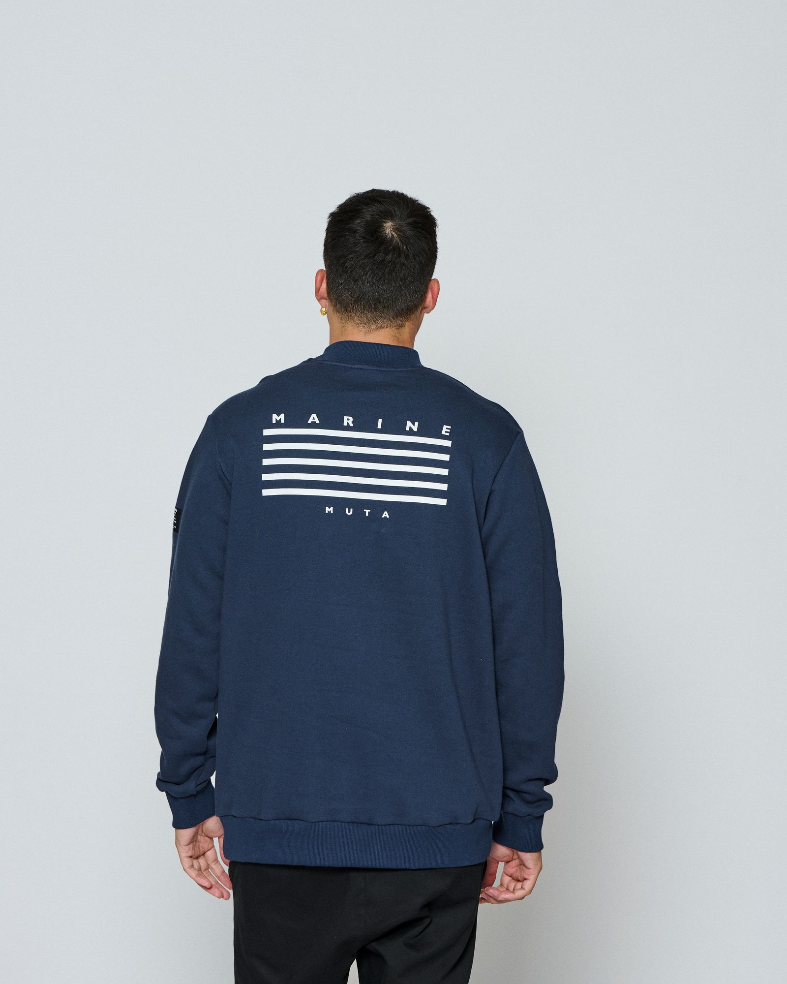 ☆先行予約☆ muta MARINE × ACANTHUS / モックネックスウェット / Mockneck Sweatshirts / NAVY 【MA2655】