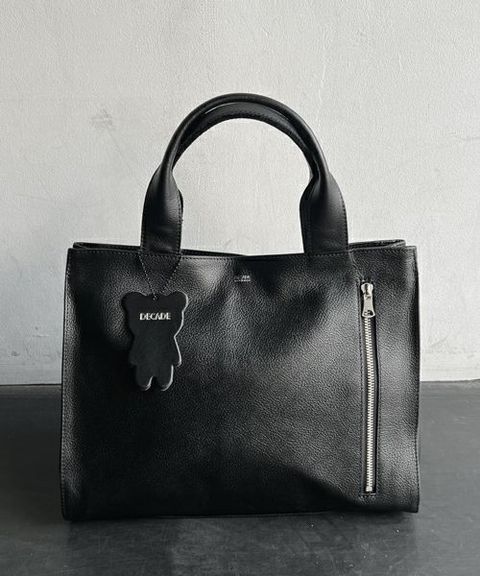 ウォータープルーフレザーミドルトートバッグ / Water Proof Cow Lether Middle Tote Bag / BLACK [DCD-01320]