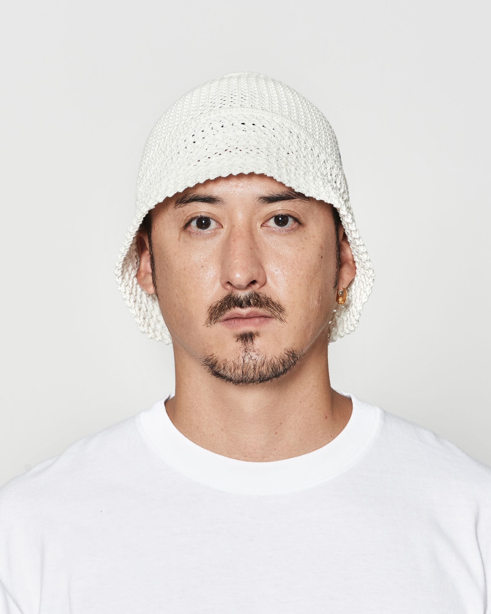 ☆先行予約☆muta MARINE × ACANTHUS  / メッシュニットバケットハット / Mesh Knit Bucket Hat / WHITE 【MA2624】